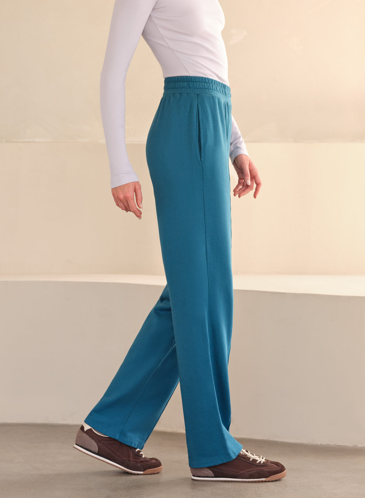 MiniLux Pintuck Pant Slender Fit | Ocean