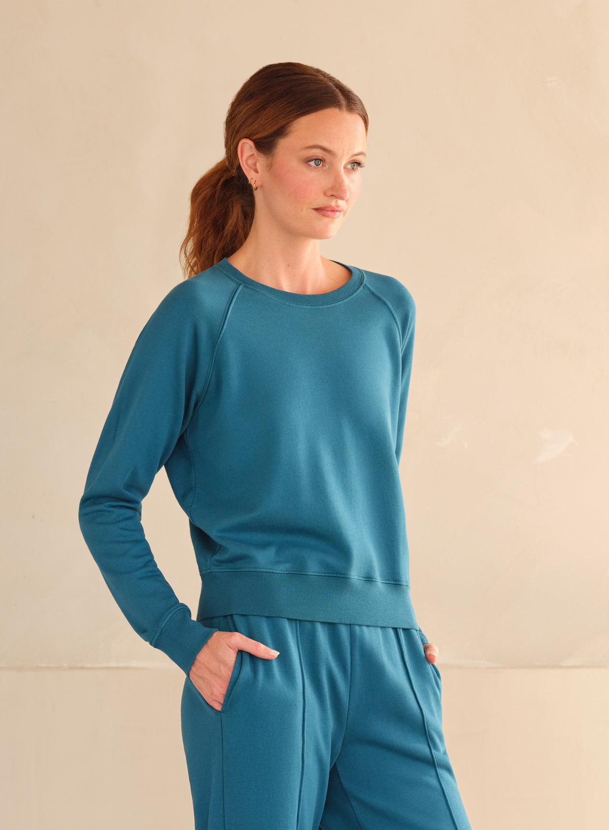 MiniLux Raglan Crew | Ocean