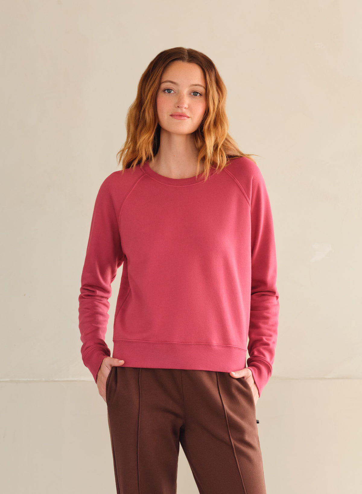 MiniLux Raglan Crew | Garnet