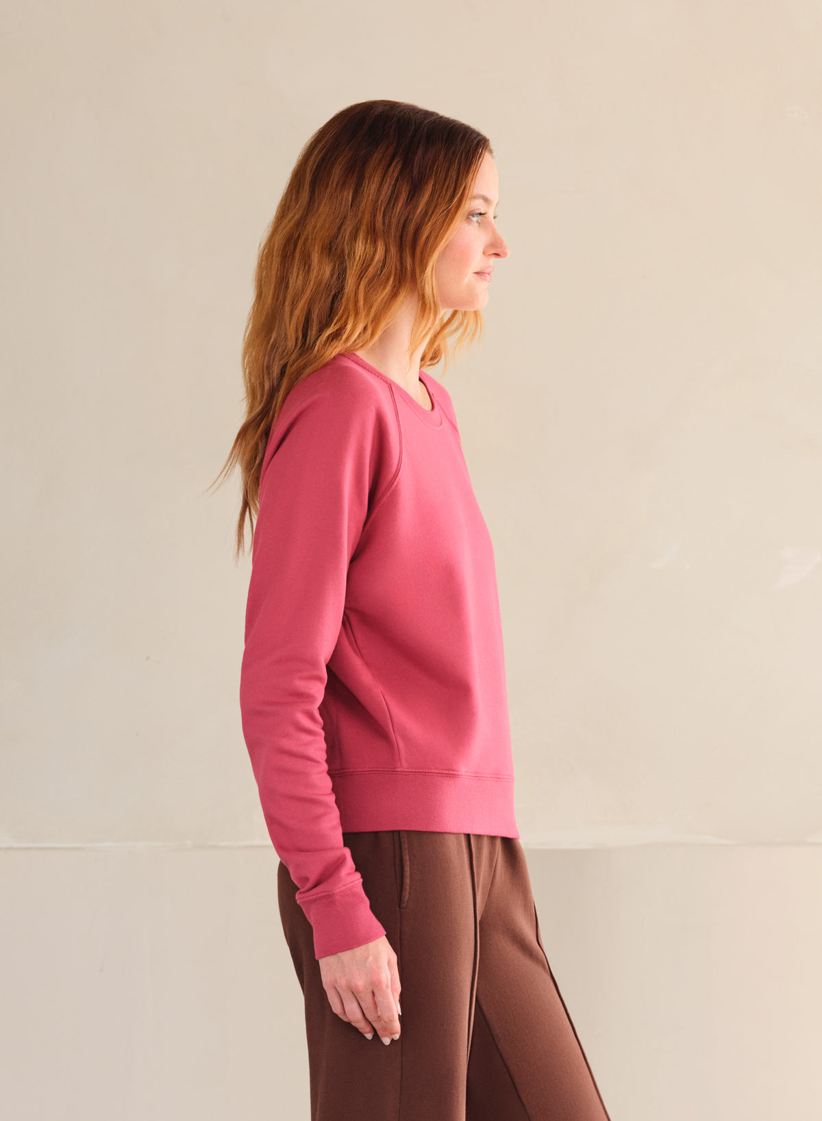 MiniLux Raglan Crew | Garnet