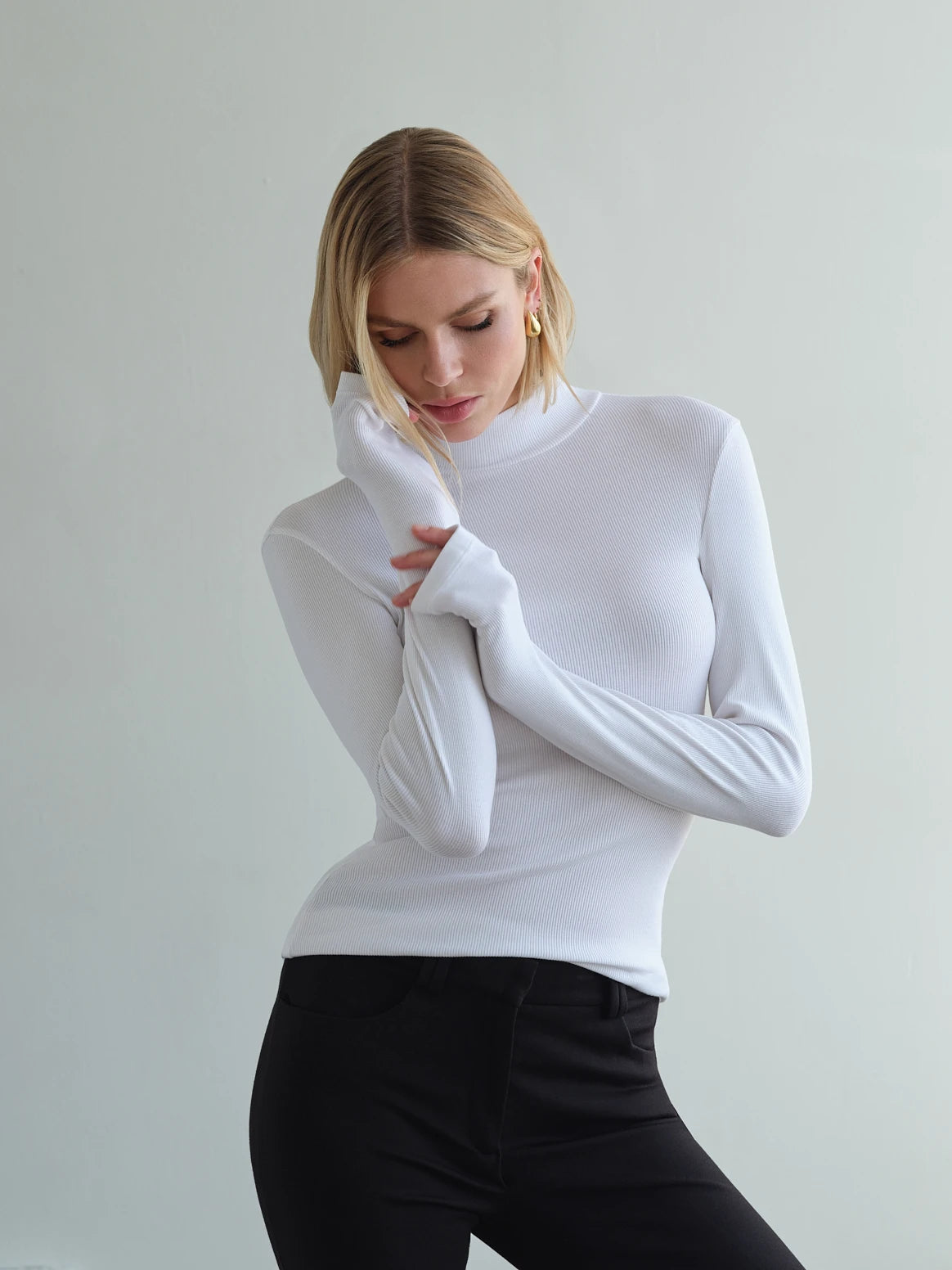 MiniRib Mockneck Tee