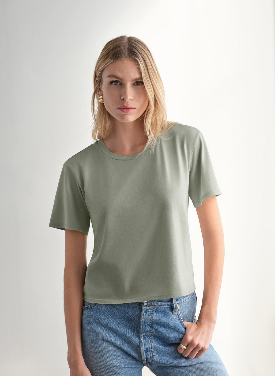MiniJersey Boxy Tee | Sage