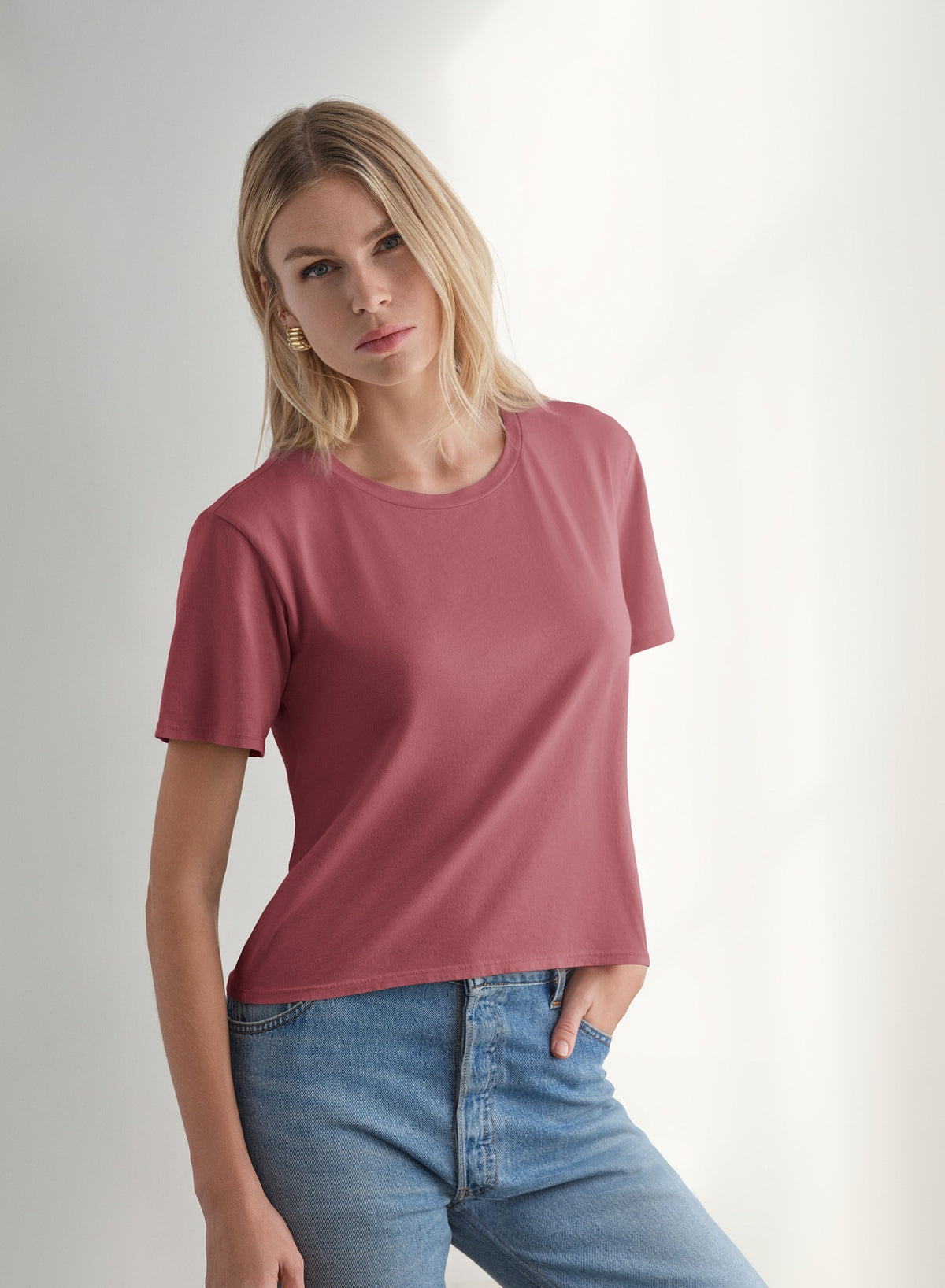 MiniJersey Boxy Tee | Garnet