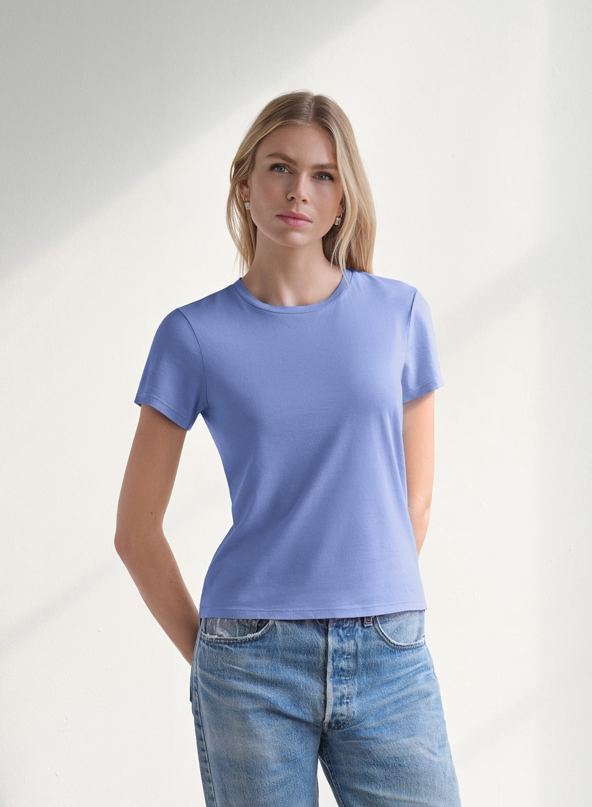 MiniJersey Crew Neck Tee | Periwinkle