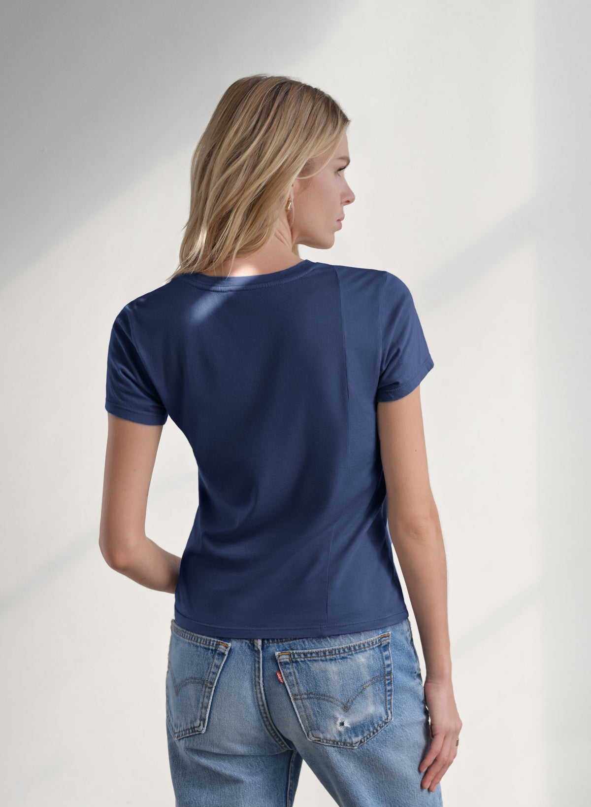 MiniJersey Crew Neck Tee | Magellan Blue