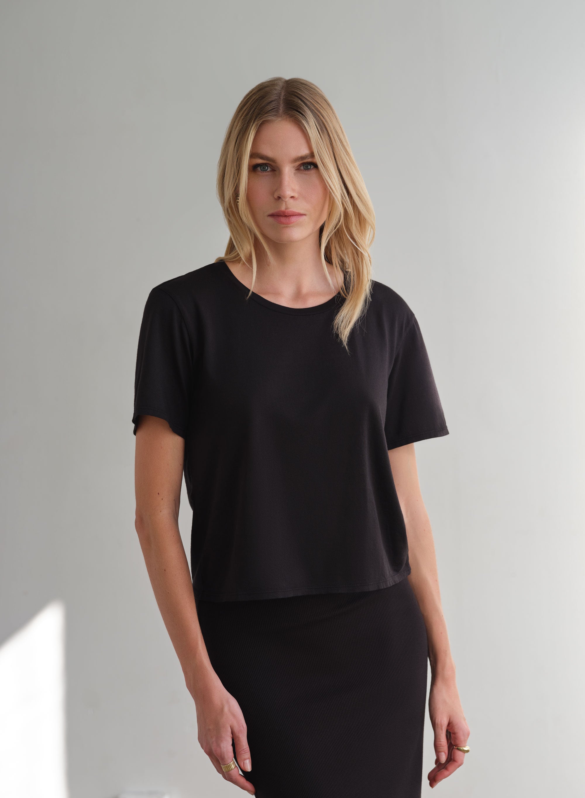 MiniJersey Boxy Tee | Black