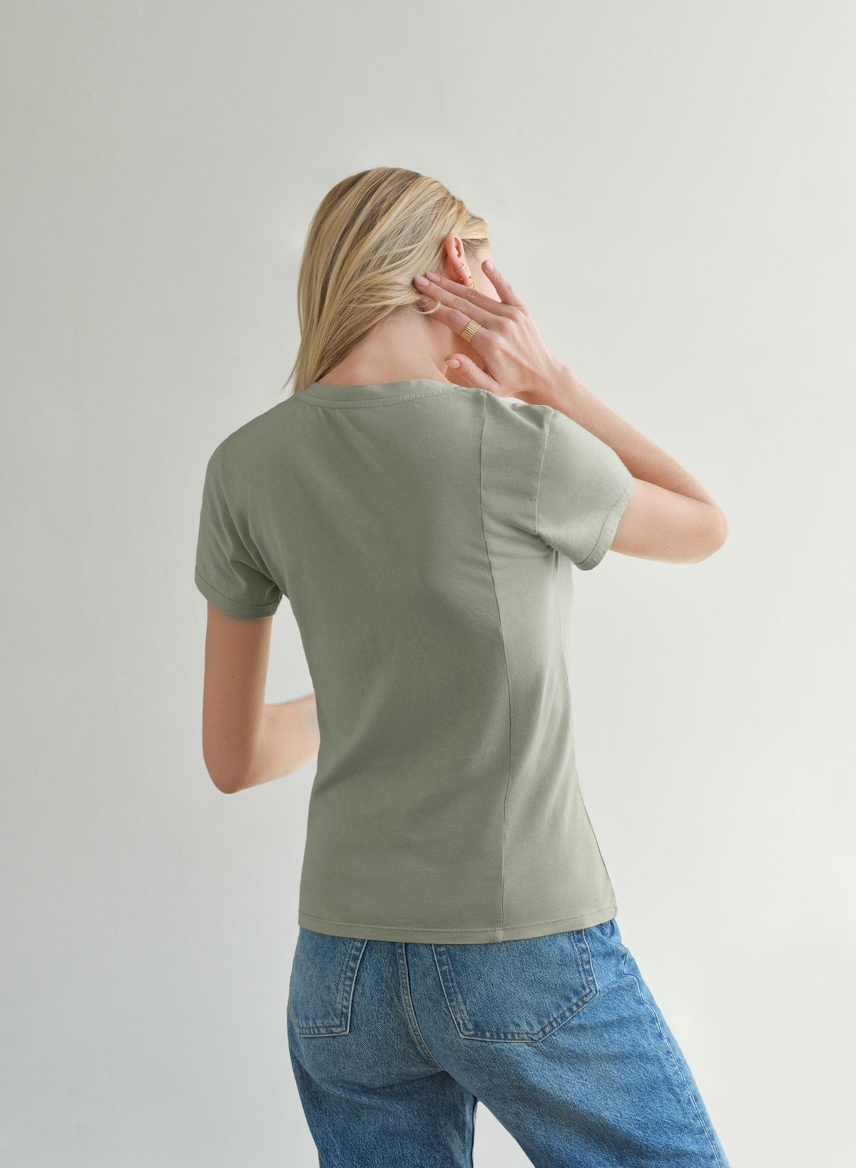 MiniJersey V-Neck Tee | Sage