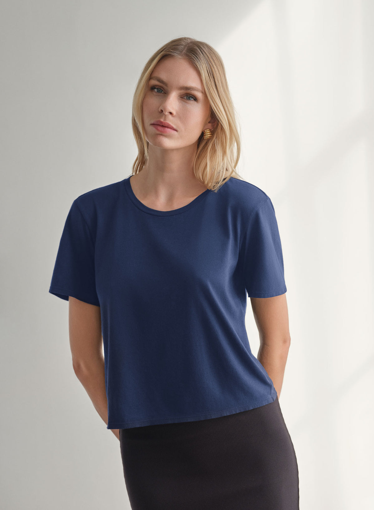 MiniJersey Boxy Tee | Magellan Blue