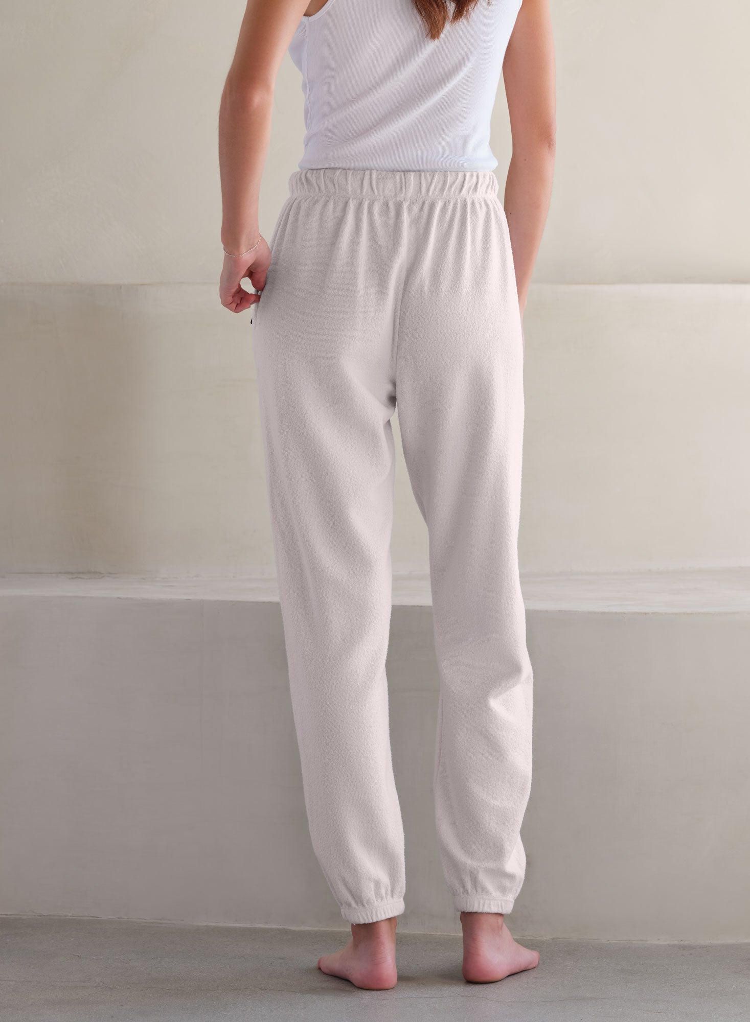 MiniLux Brushed Vintage Jogger | Creme