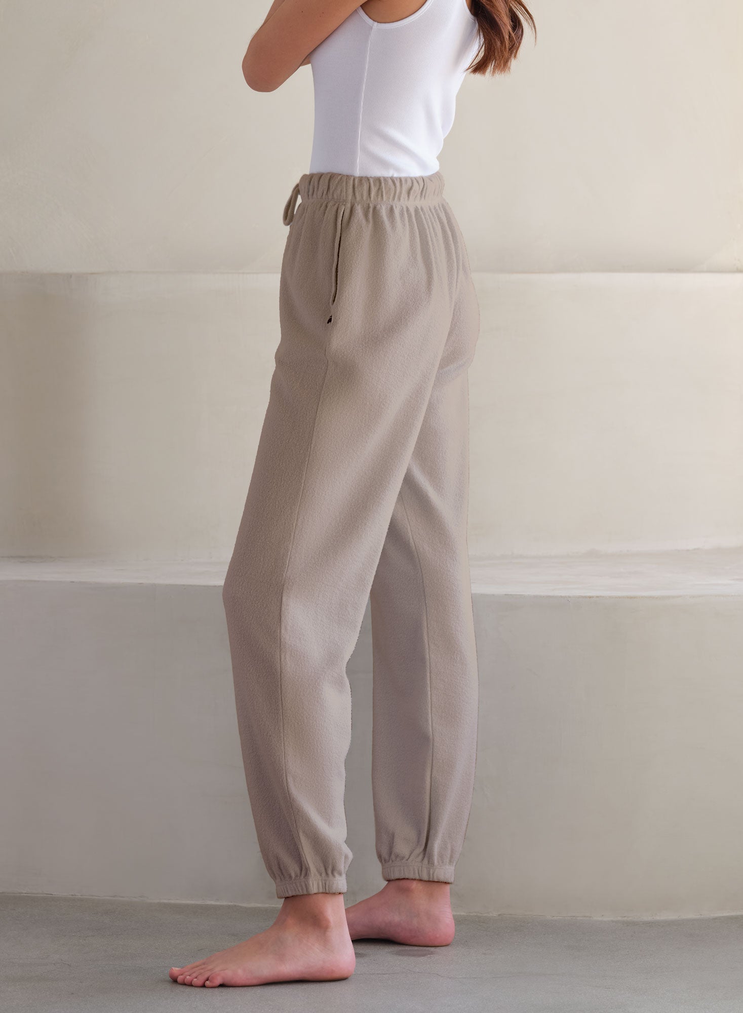 MiniLux Brushed Vintage Jogger | Oyster Tan