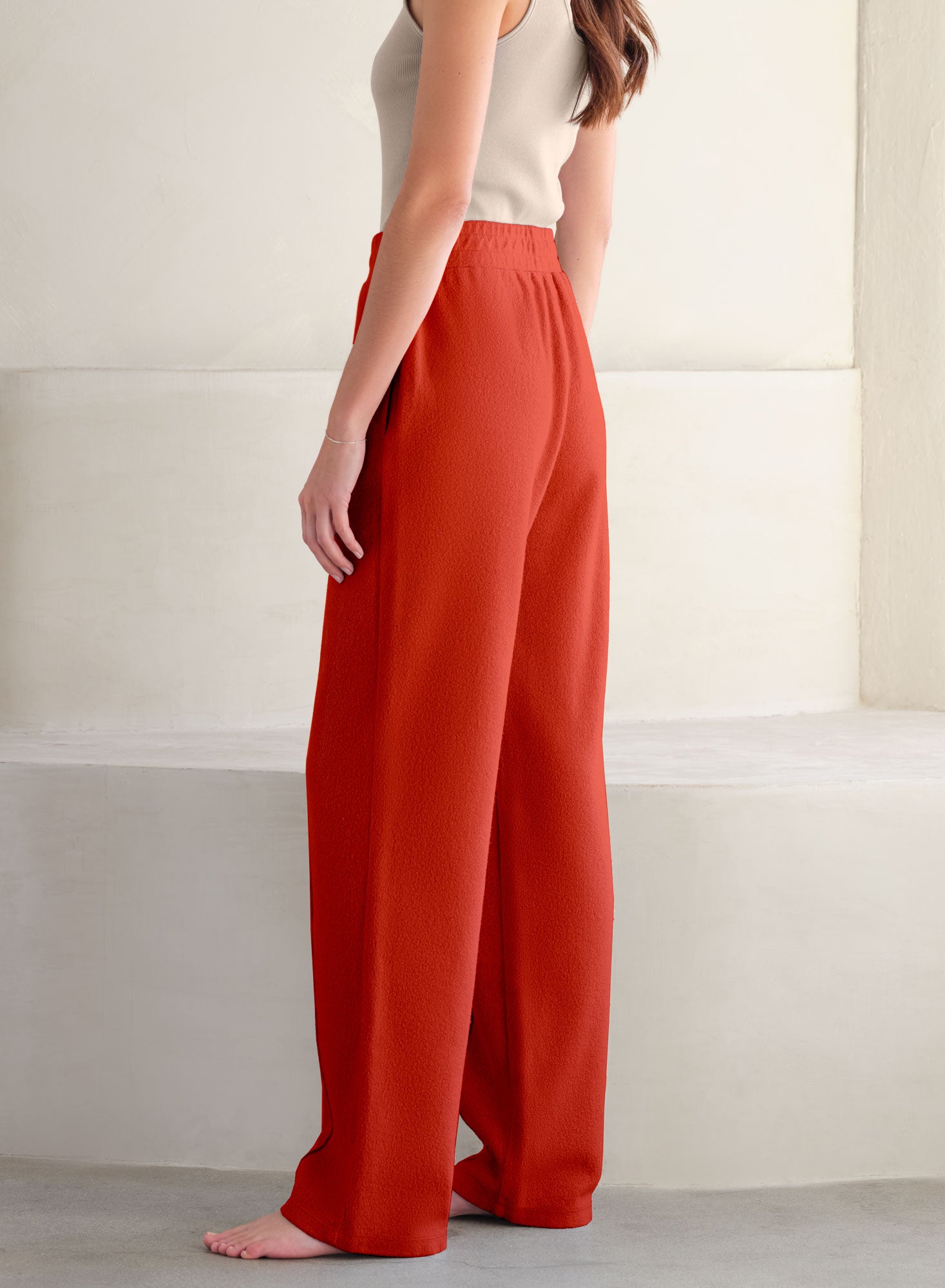 MiniLux Brushed Pintuck Pant | Pimiento