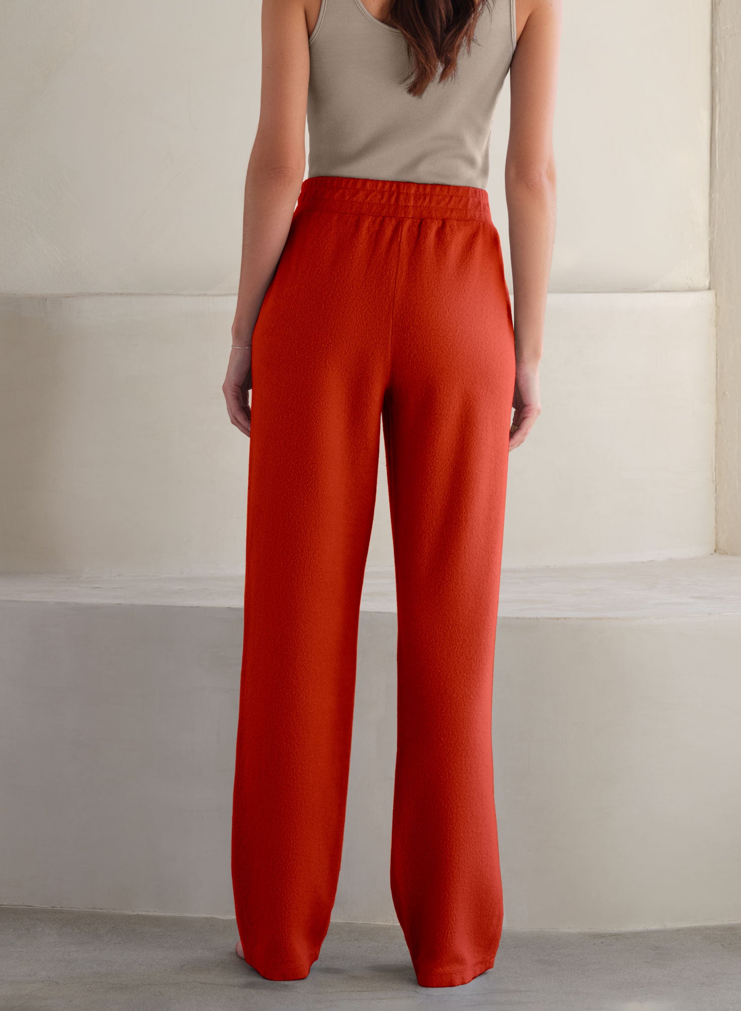 MiniLux Brushed Pintuck Pant | Pimiento