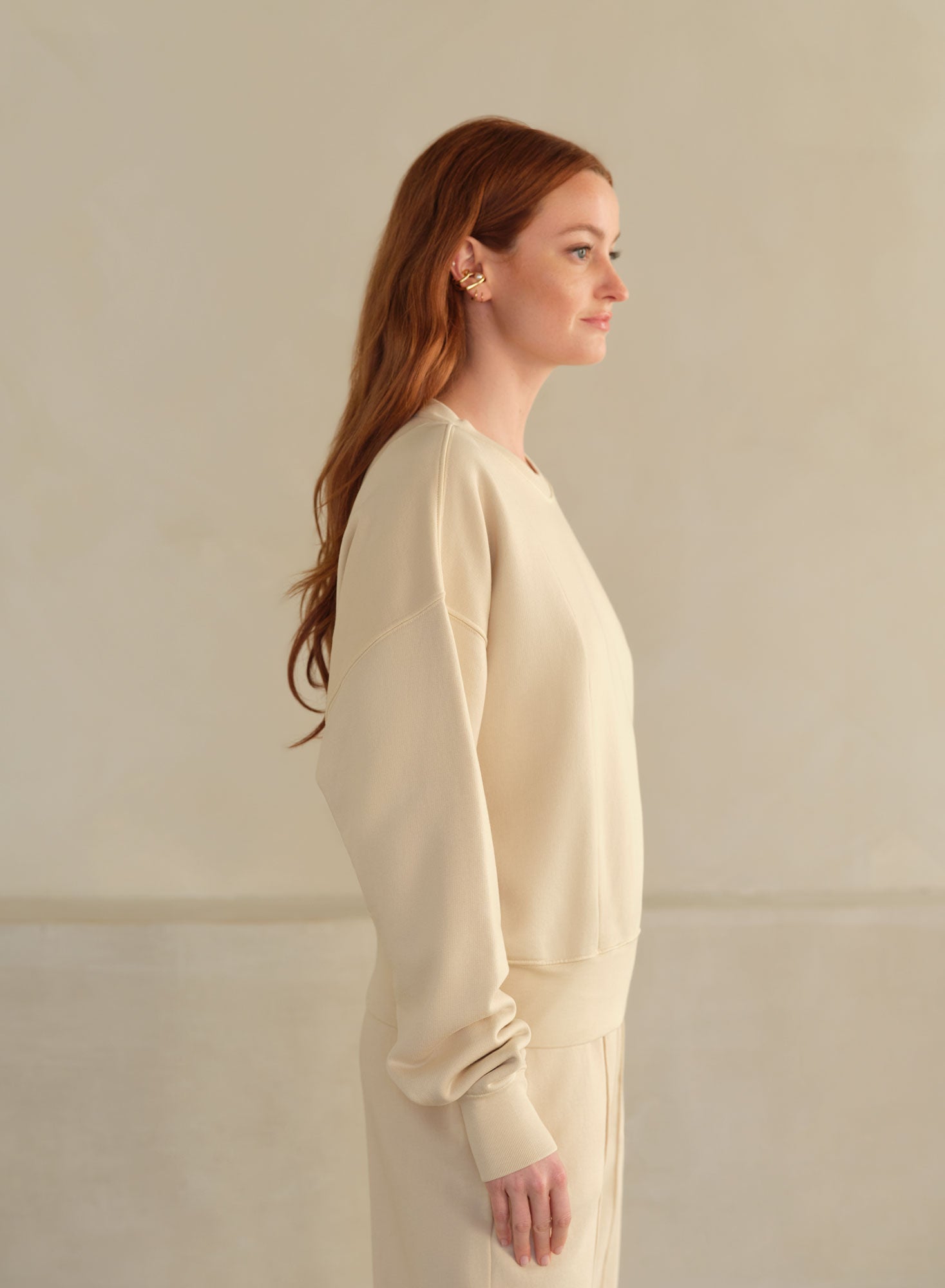 Belle Terry Crew (Limited) | Almond