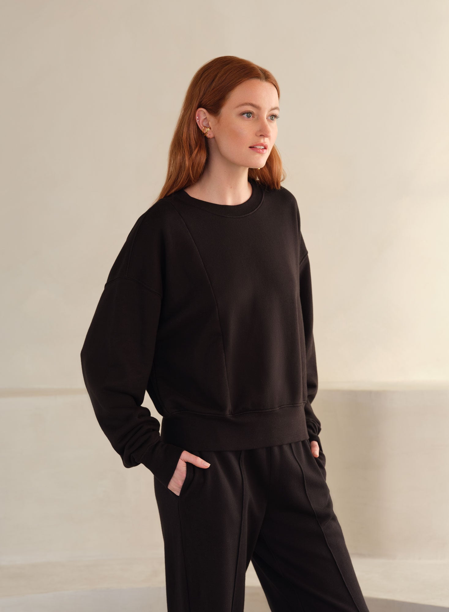 Belle Terry Crew (Limited) | Black