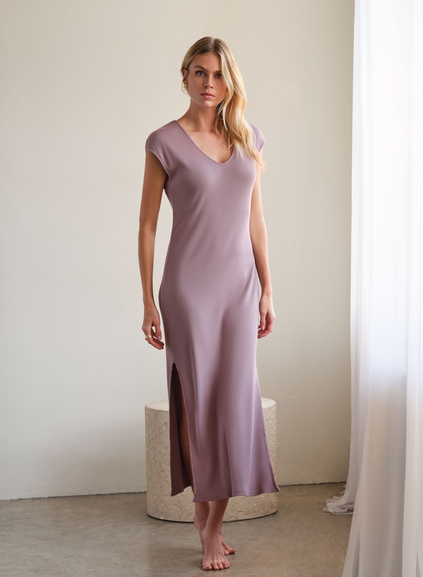 Supima Rib Maxi Beach Dress | Dove