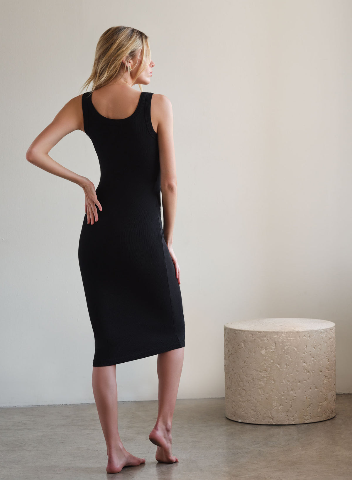 Supima Tank Dress | Black
