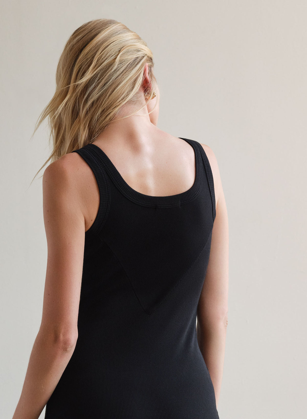 Supima Tank Dress | Black