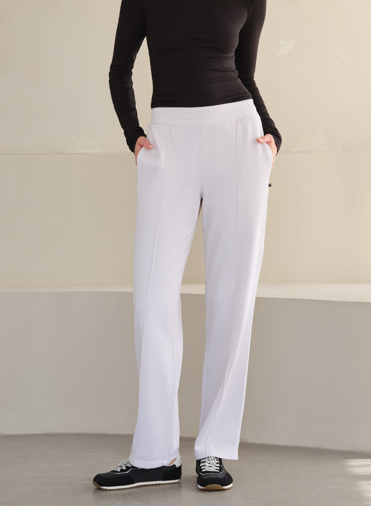 MiniLux Pintuck Pant Classic Fit | Creme