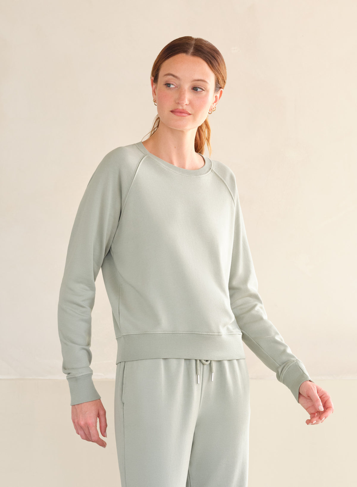 MiniLux Raglan Crew | Sage