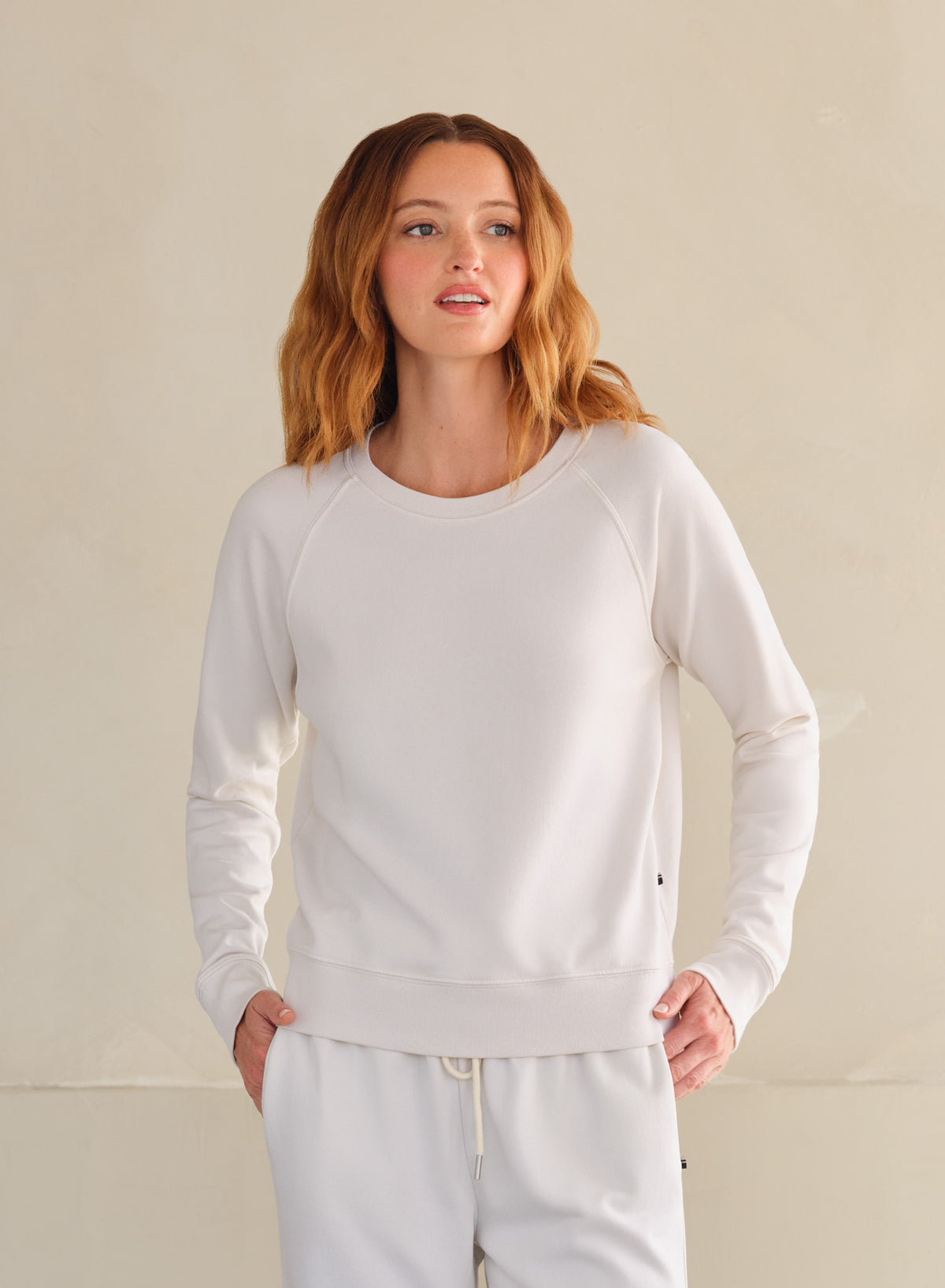 MiniLux Raglan Crew | Creme