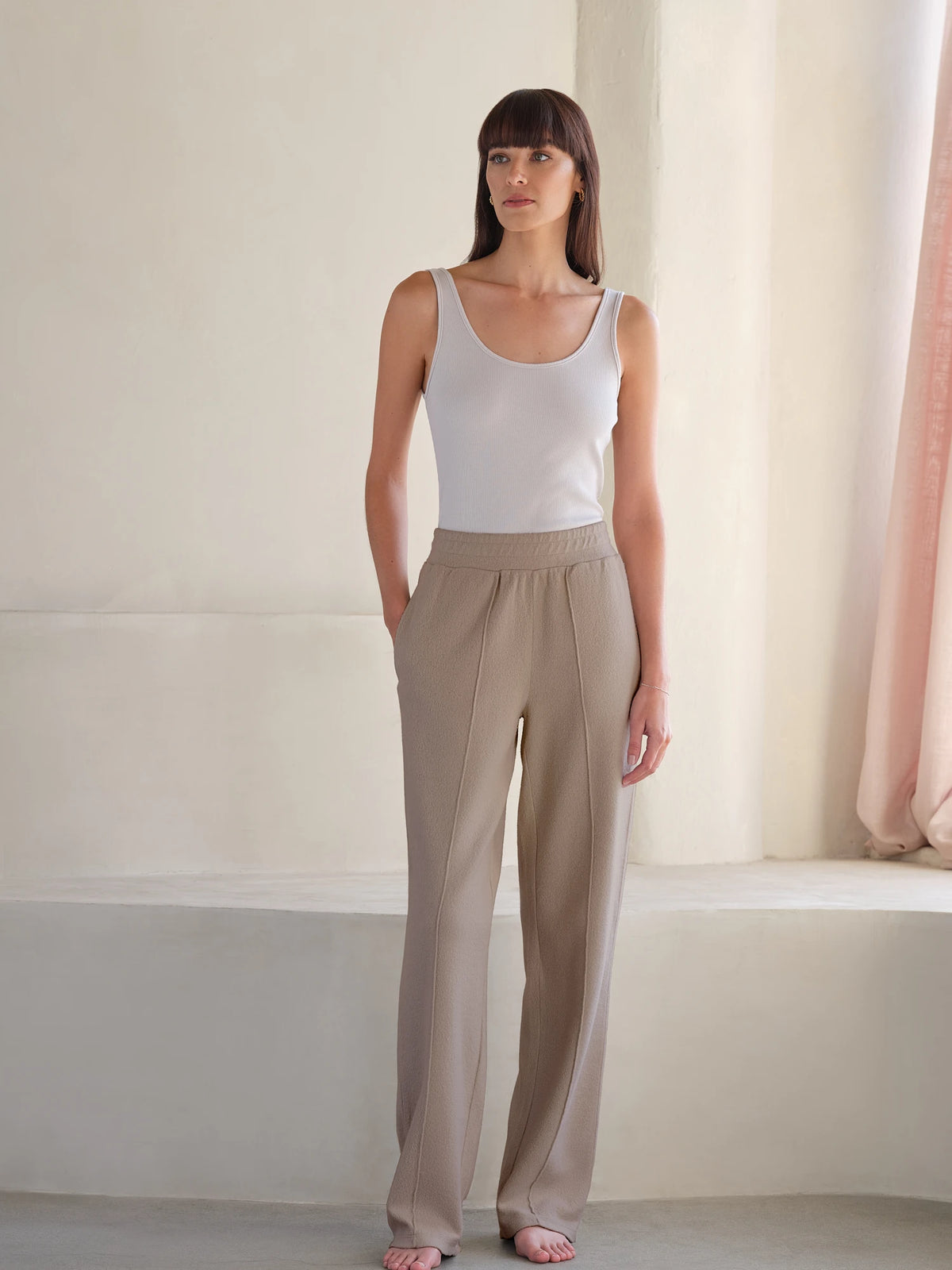 MiniLux Brushed Pintuck Pant