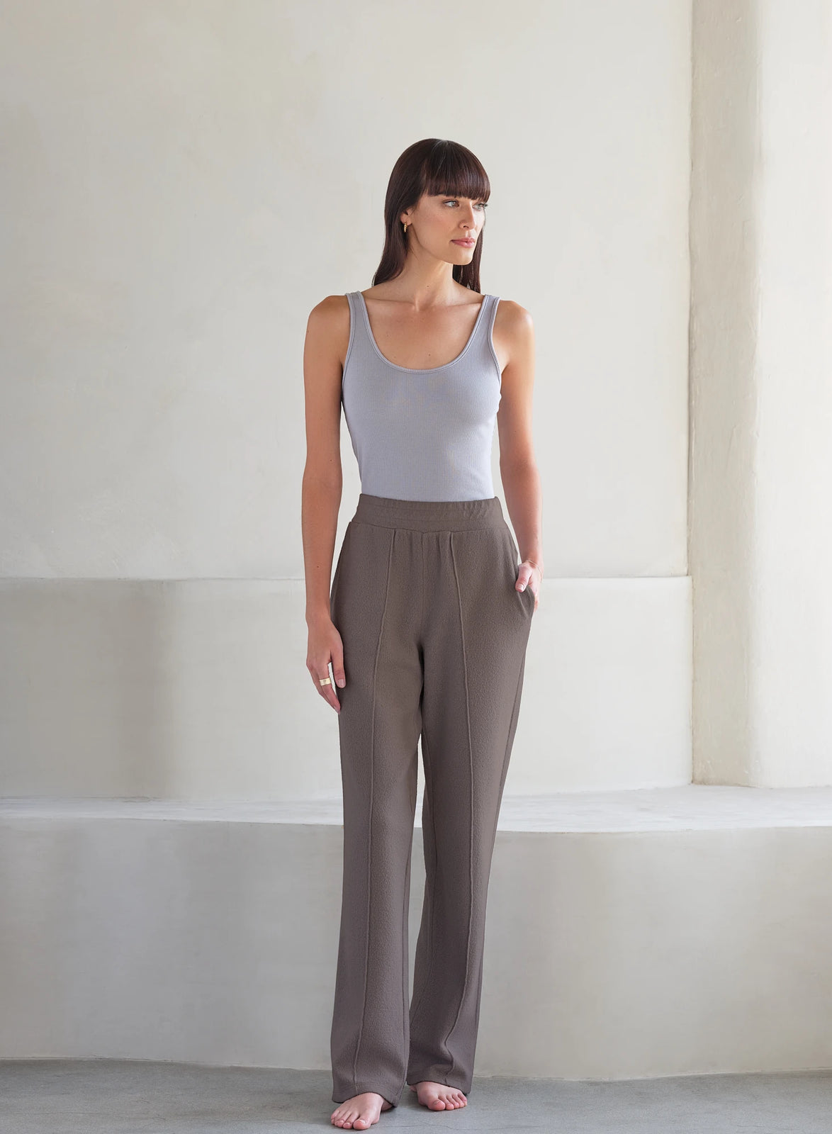 MiniLux Brushed Pintuck Pant