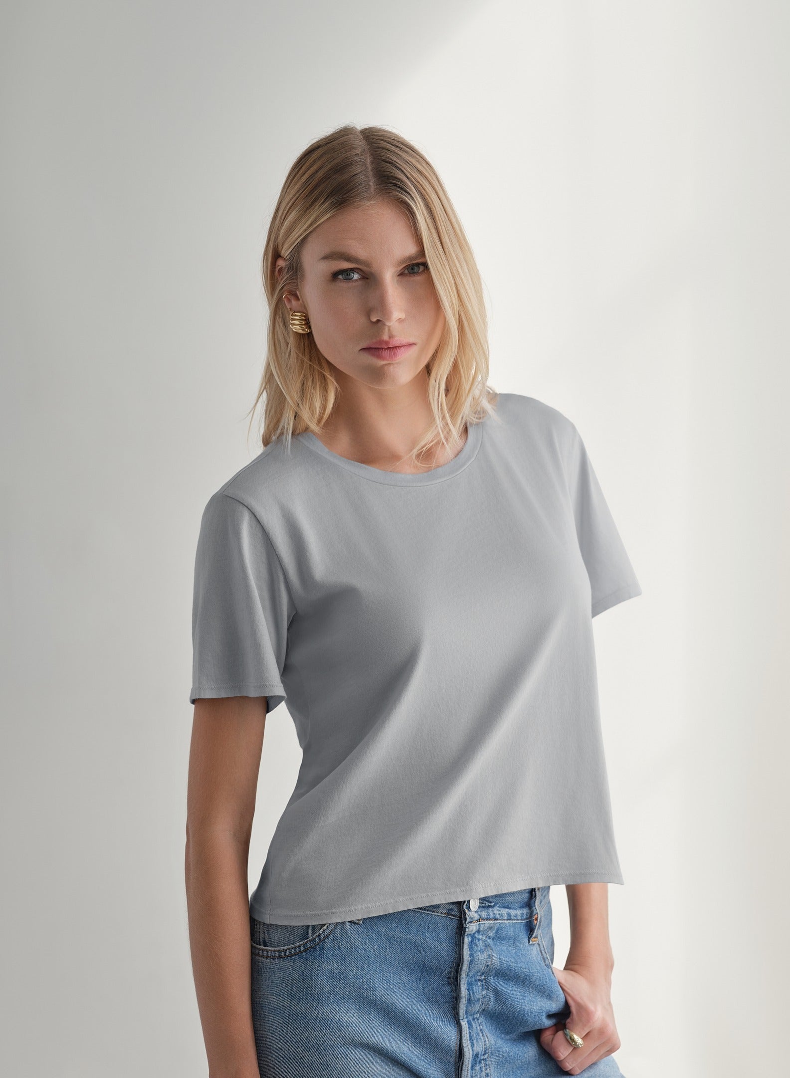 MiniJersey Boxy Tee | Pearl Fog