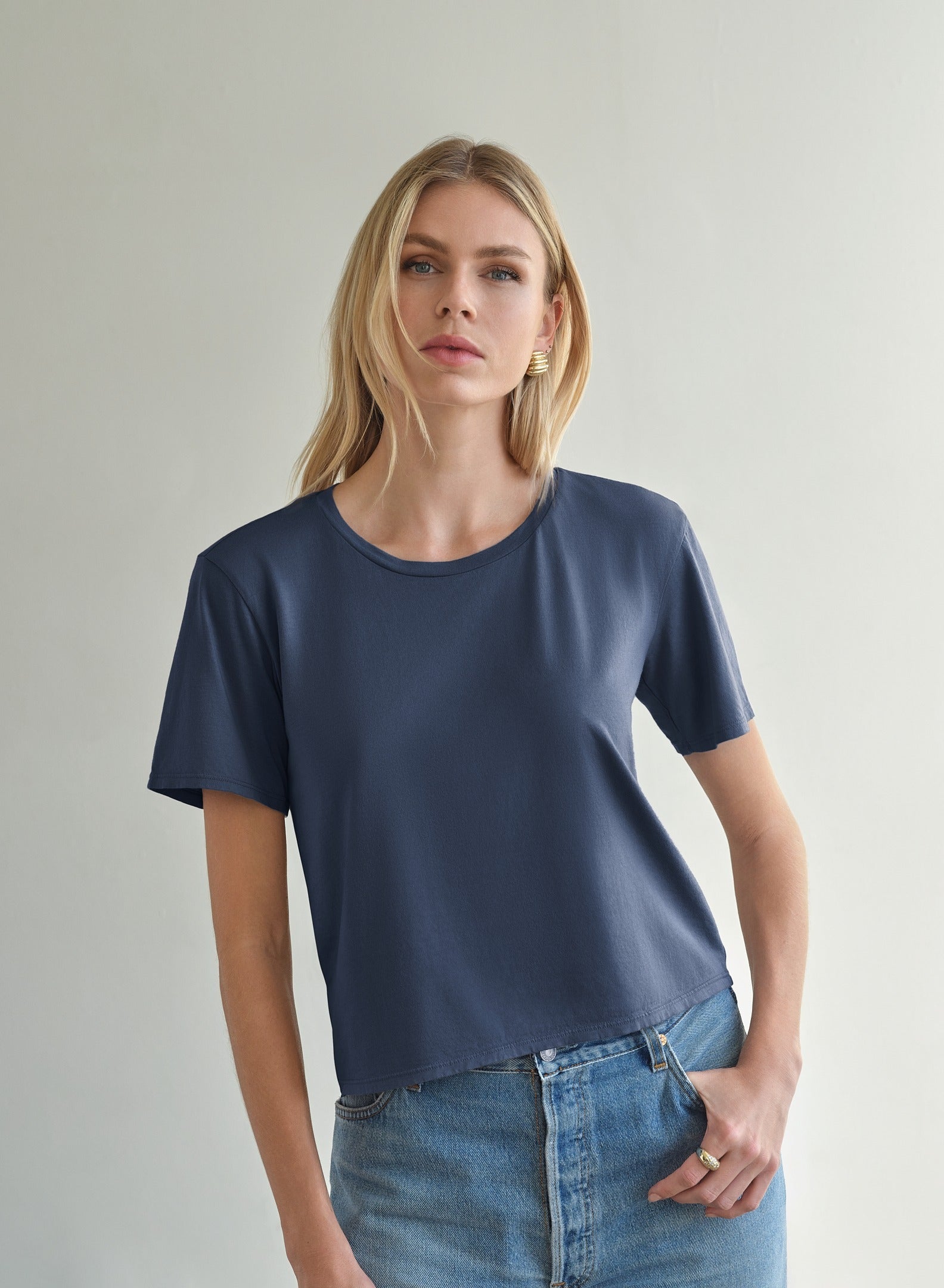 MiniJersey Boxy Tee | Lapis Sky