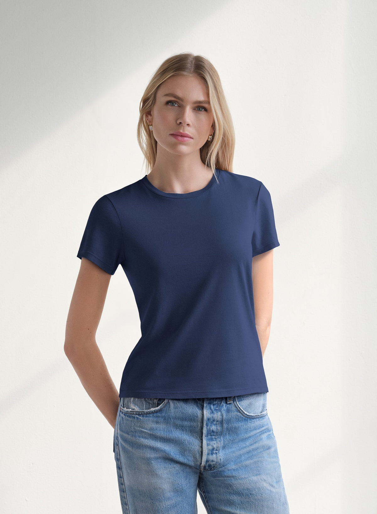 MiniJersey Crew Neck Tee | Magellan Blue