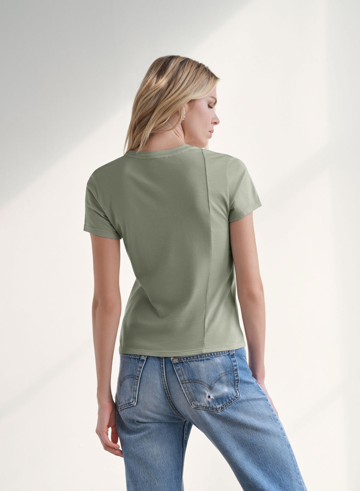 MiniJersey Crew Neck Tee | Sage