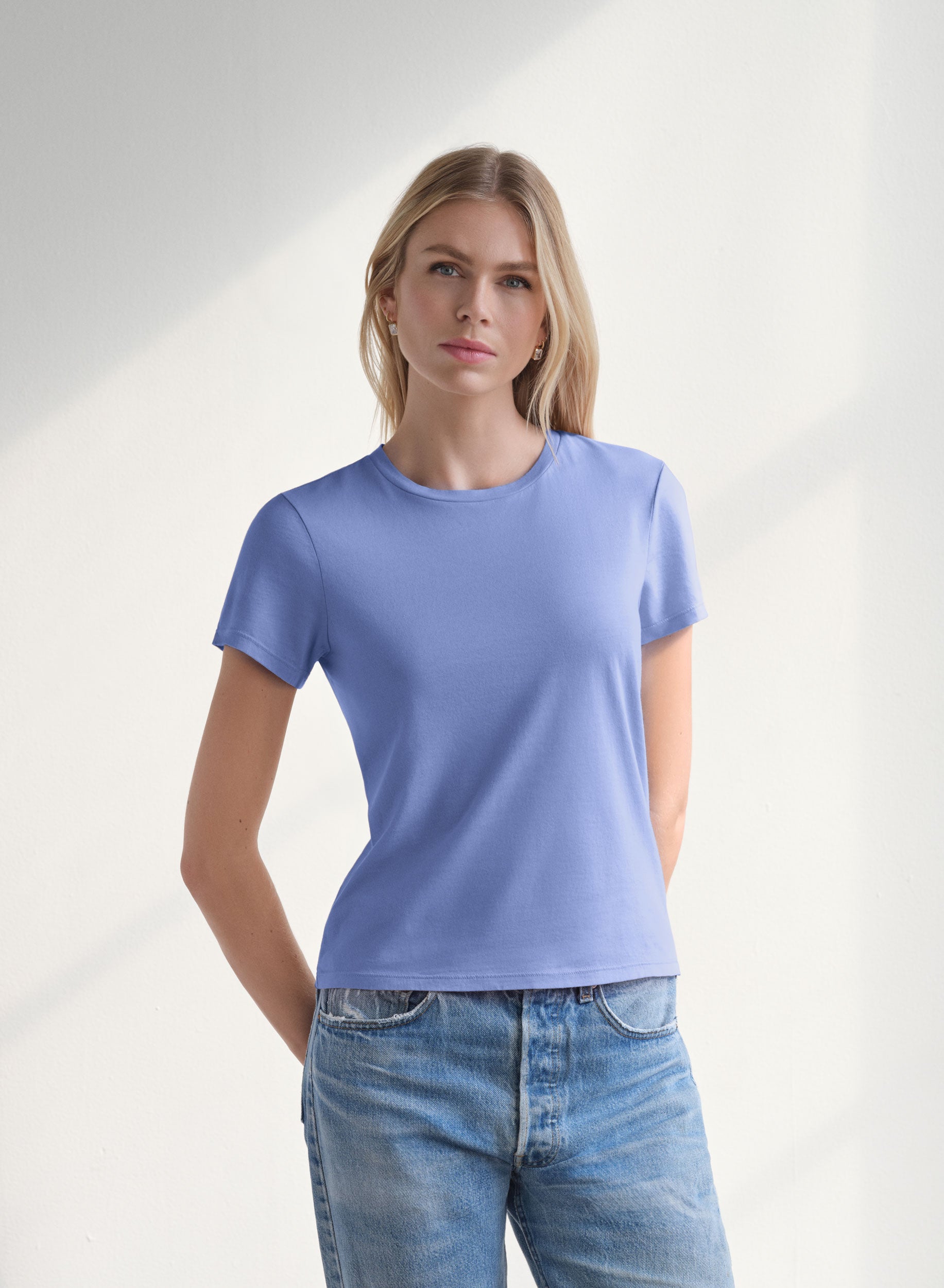 MiniJersey Crew Neck Tee | Periwinkle