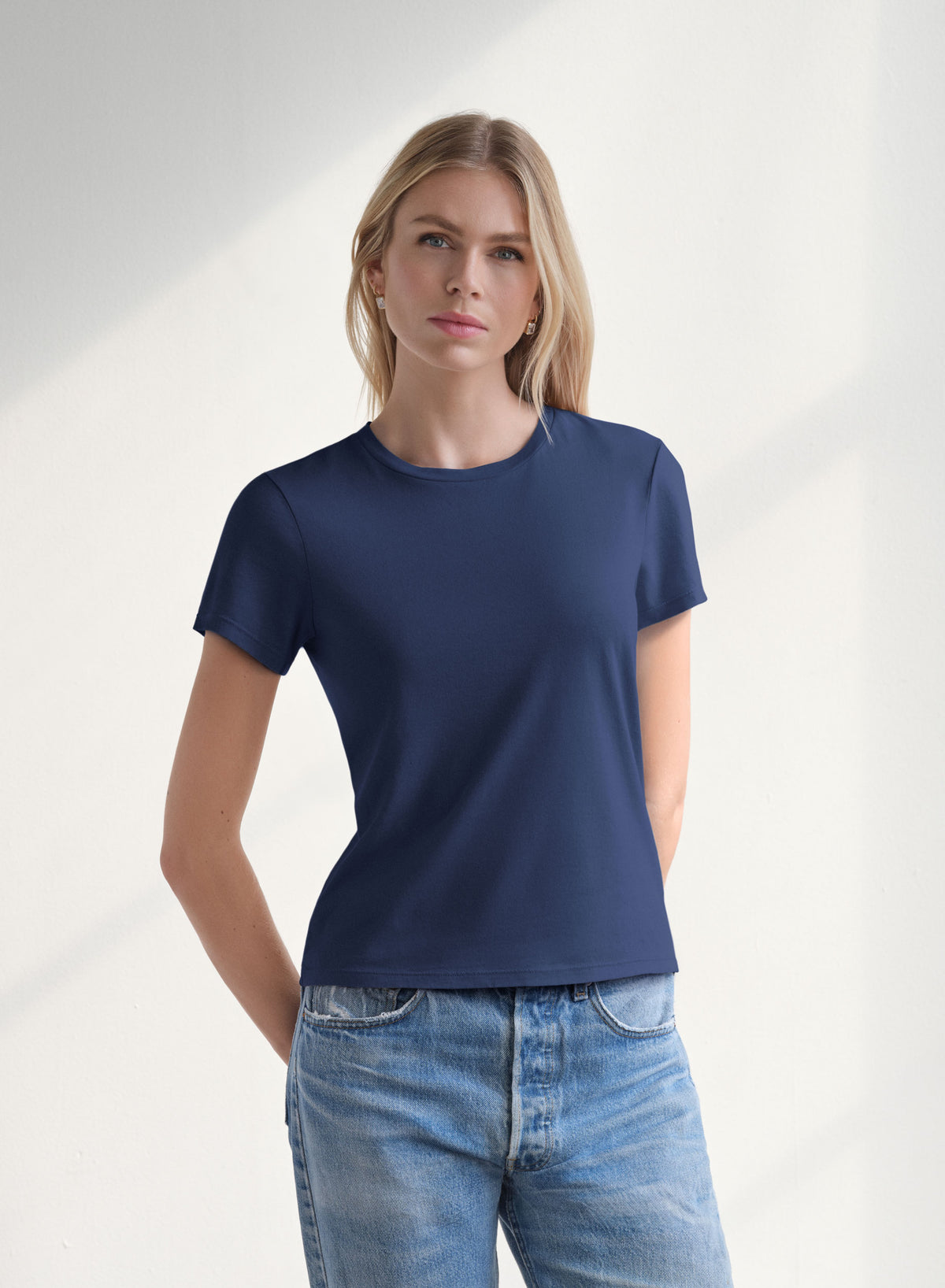MiniJersey Crew Neck Tee | Magellan Blue