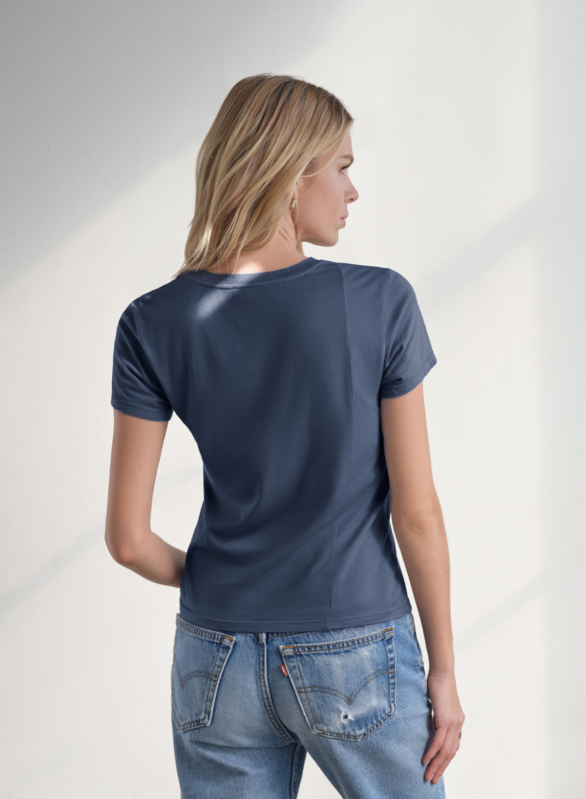 MiniJersey Crew Neck Tee | Lapis Sky