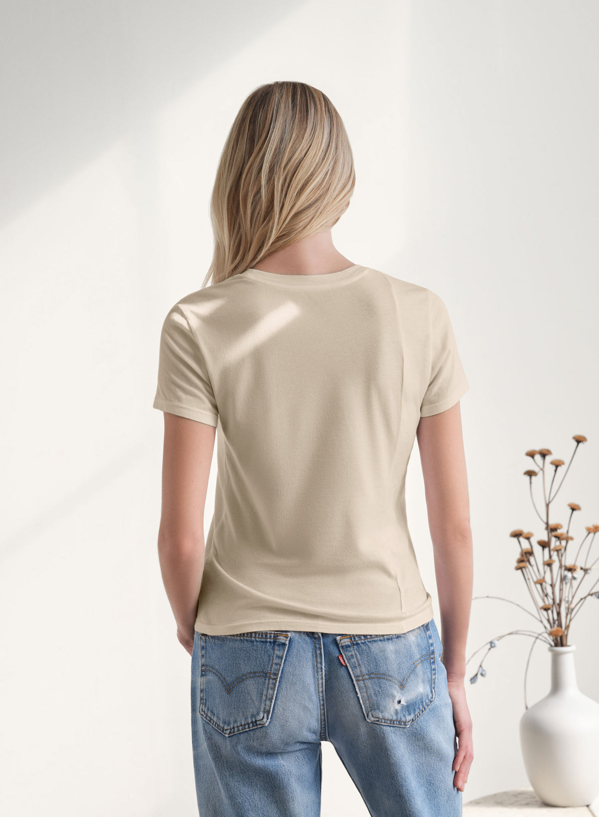 MiniJersey Crew Neck Tee | Almond