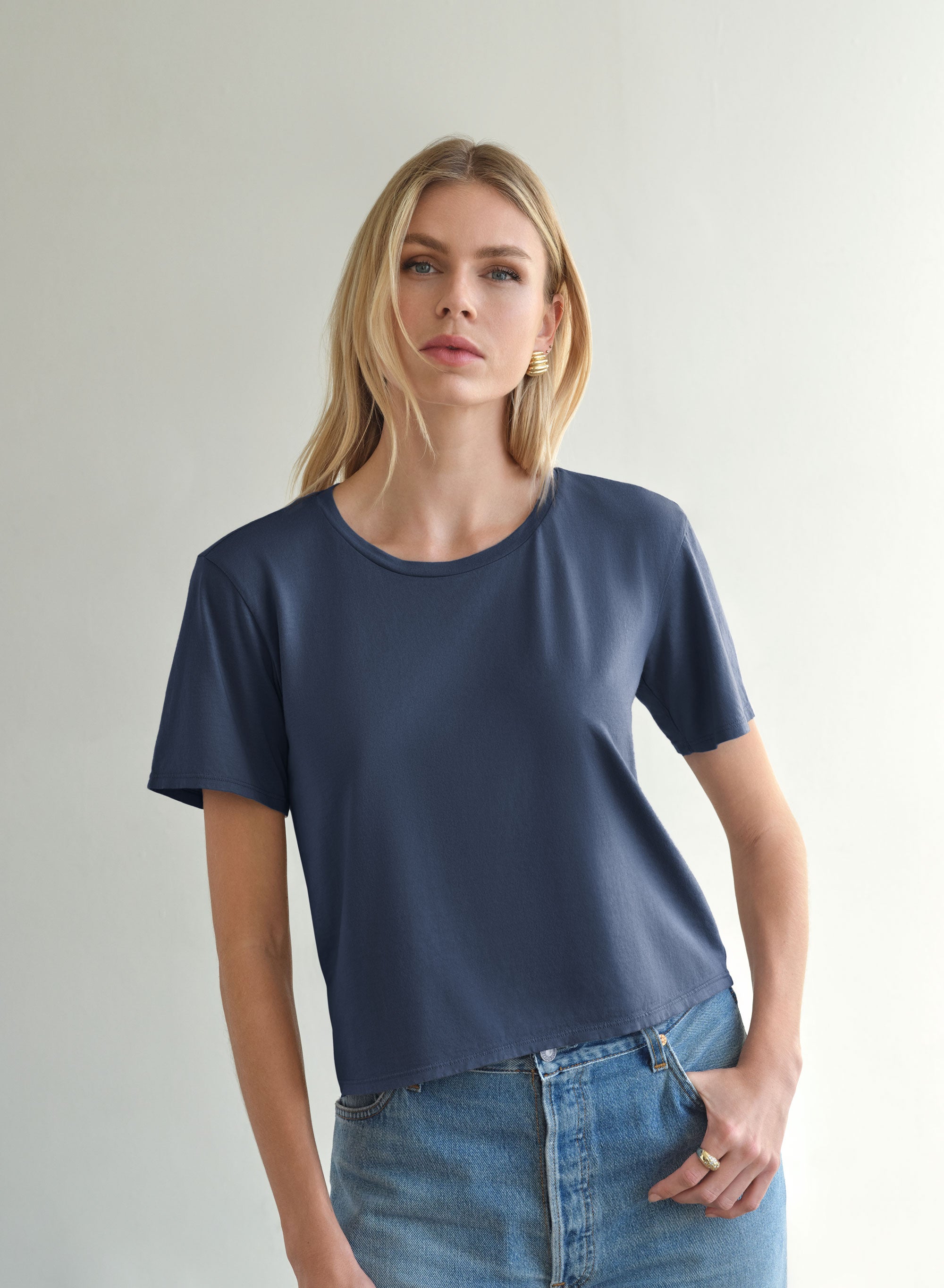MiniJersey Boxy Tee | Lapis Sky