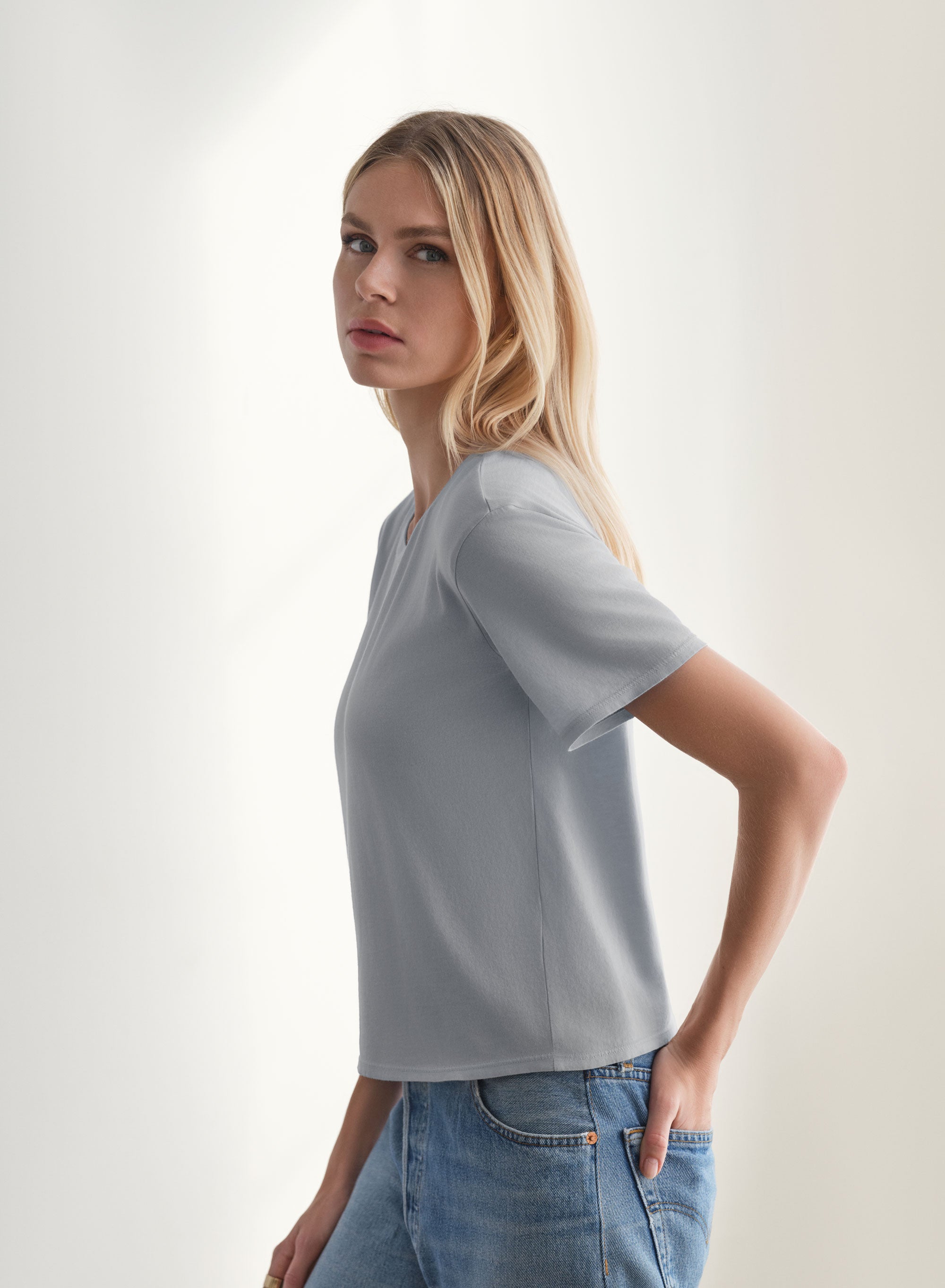 MiniJersey Boxy Tee | Pearl Fog