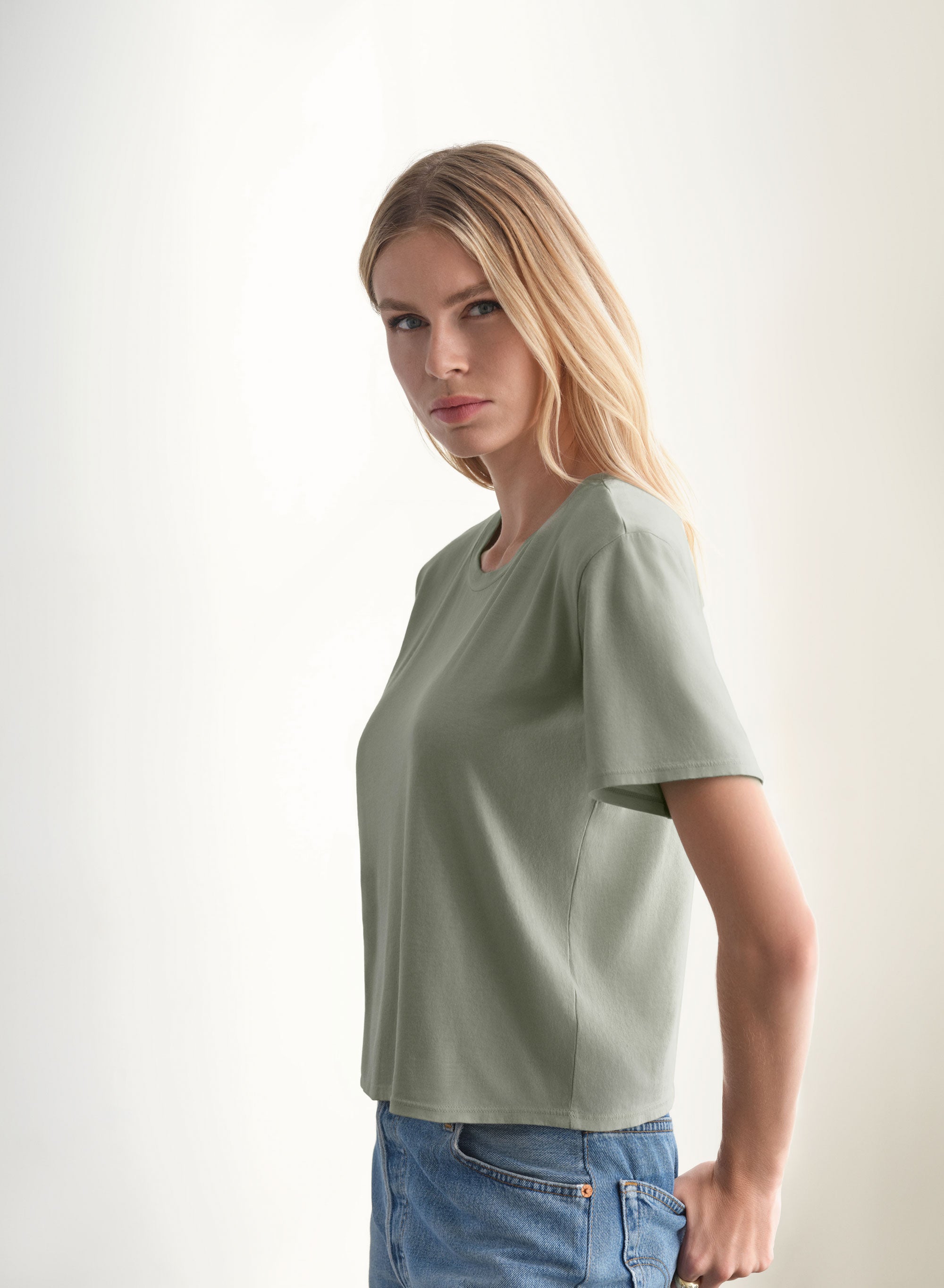 MiniJersey Boxy Tee | Sage