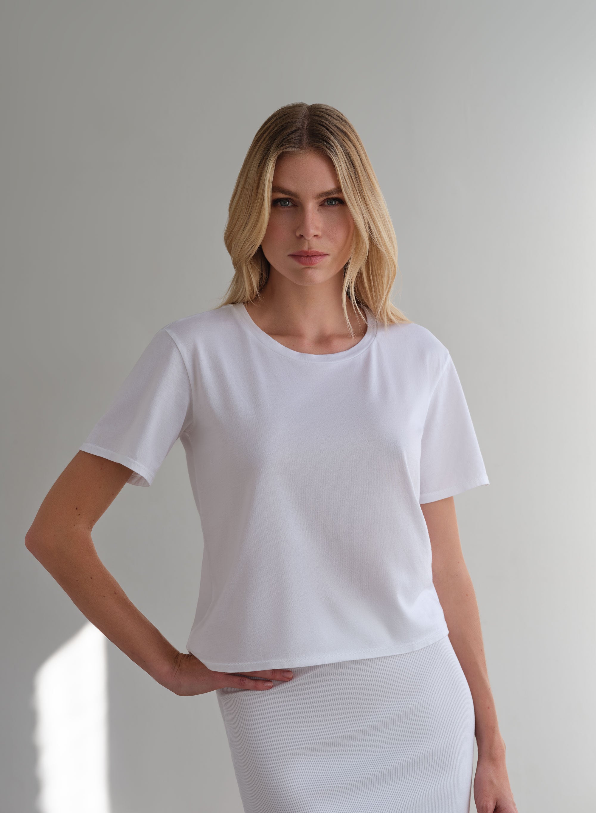 MiniJersey Boxy Tee | White