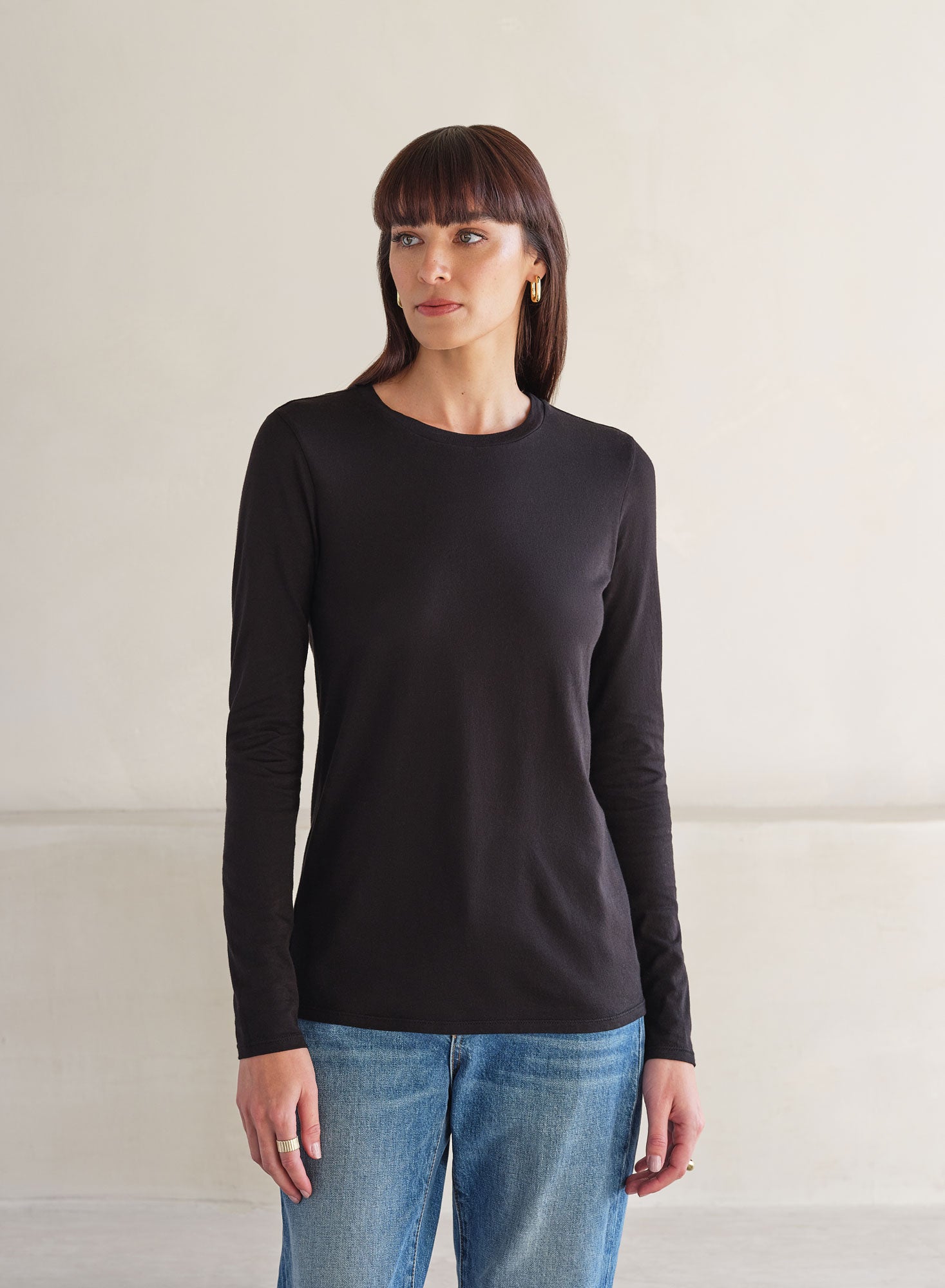 MiniJersey Long Sleeve Tee | Black