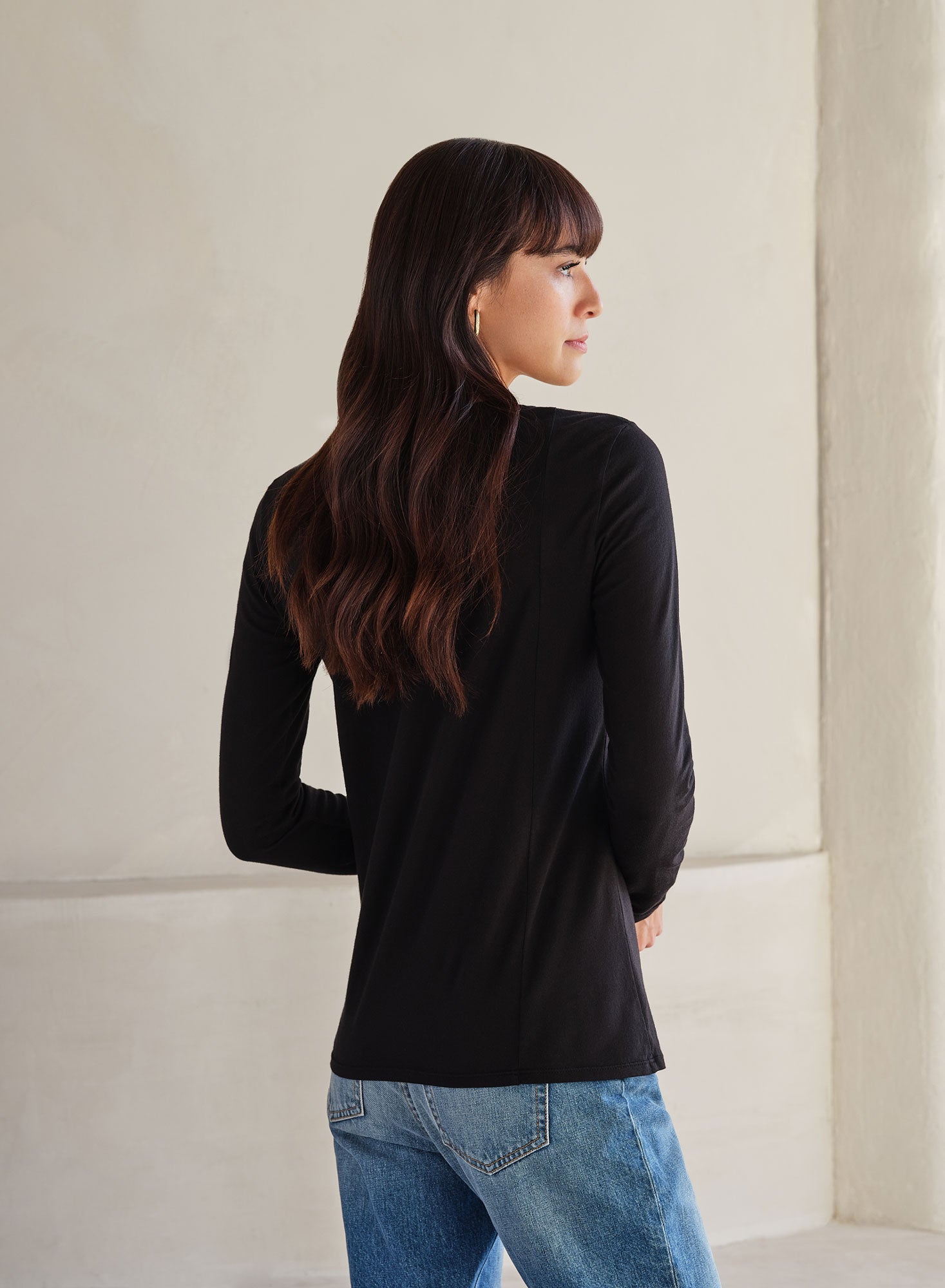 MiniJersey Long Sleeve Tee | Black