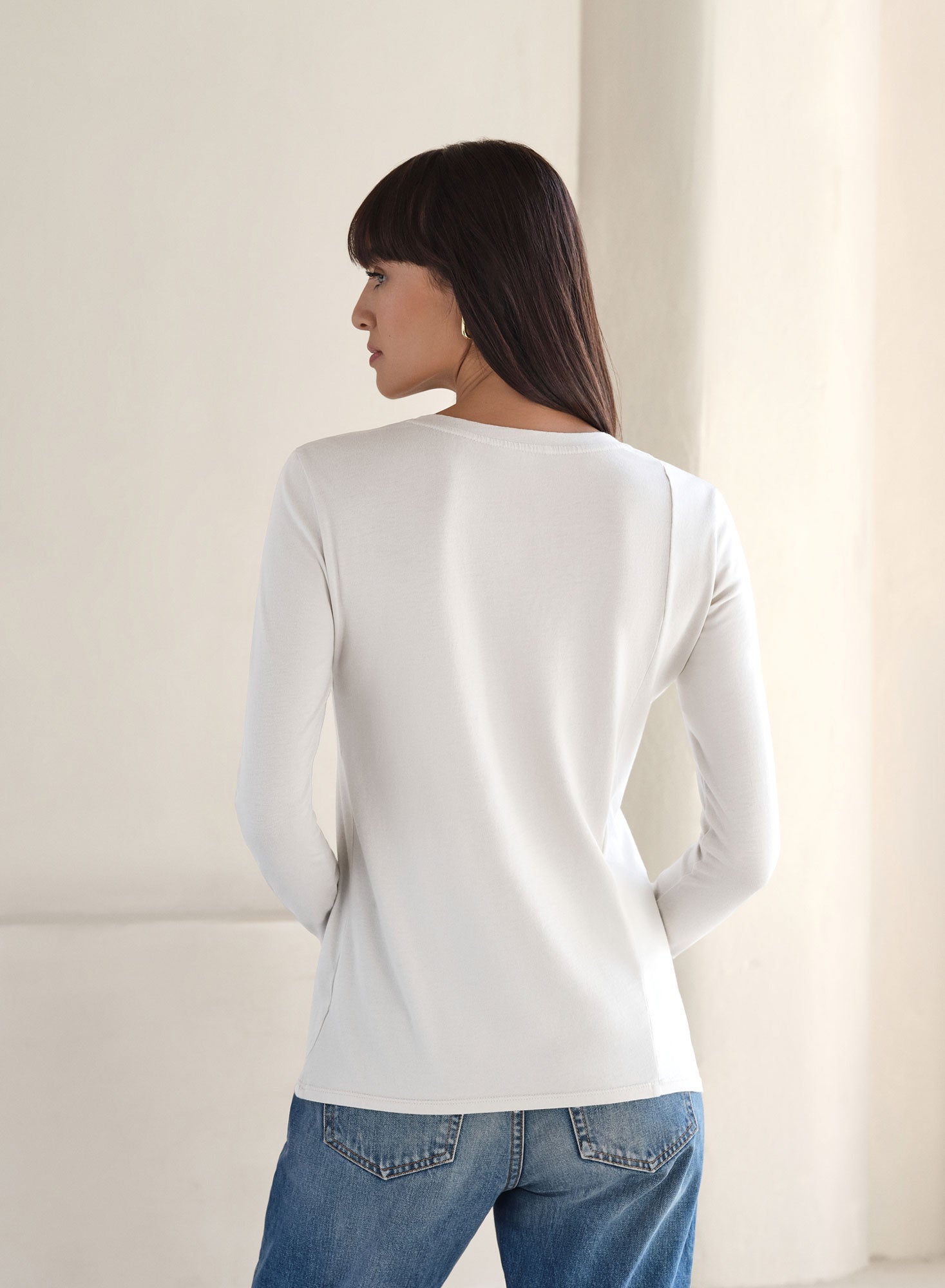 MiniJersey Long Sleeve Tee | White