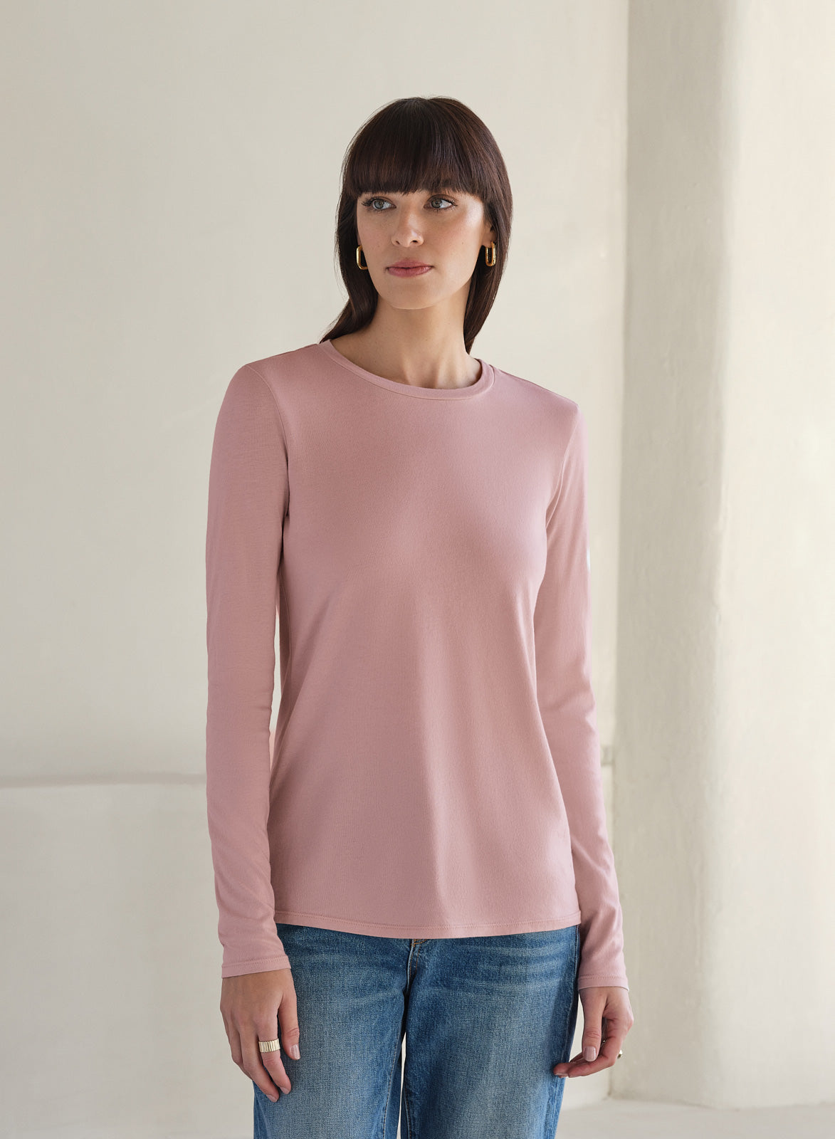 MiniJersey Long Sleeve Tee | Dusty Rose
