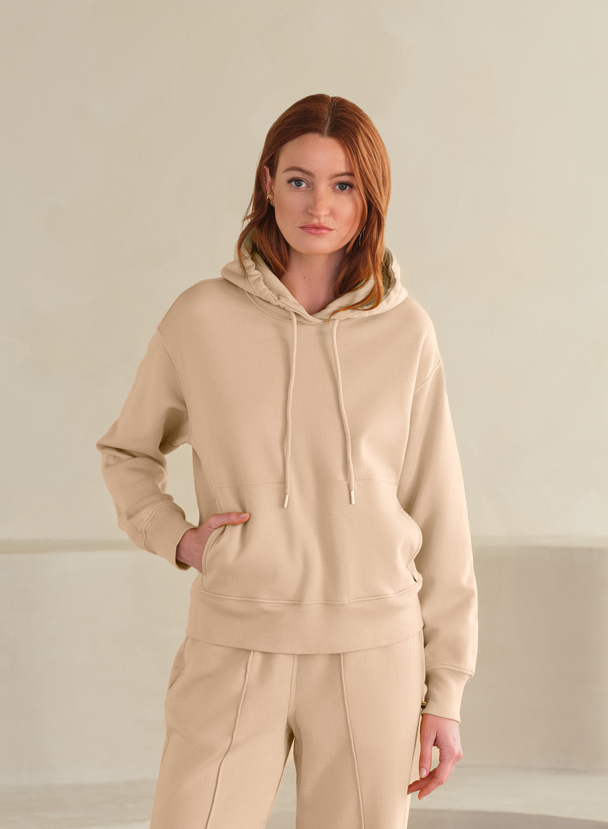 MiniLux Pkt Hoodie | Almond