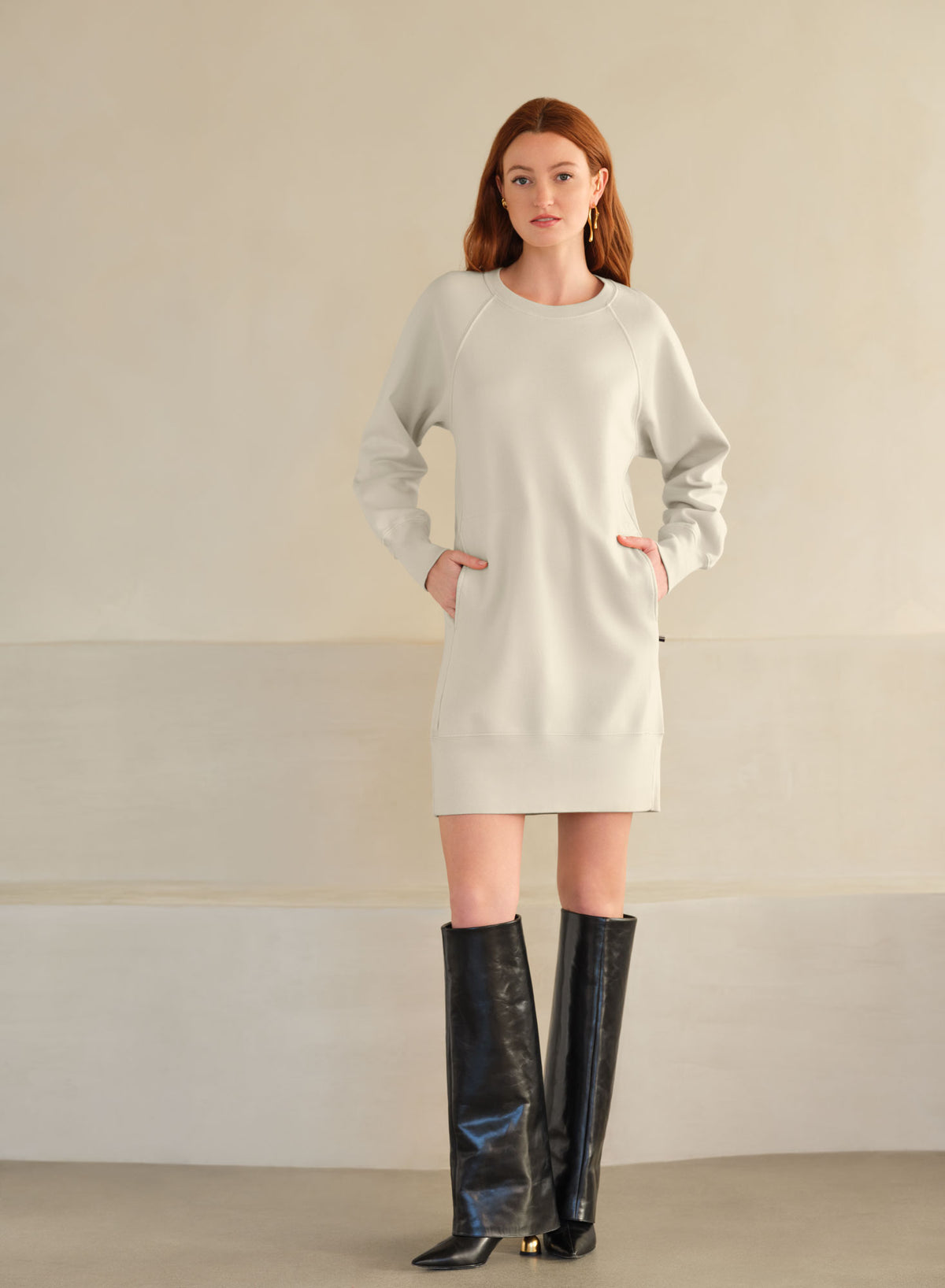 MiniLux Pocket Dress | Creme
