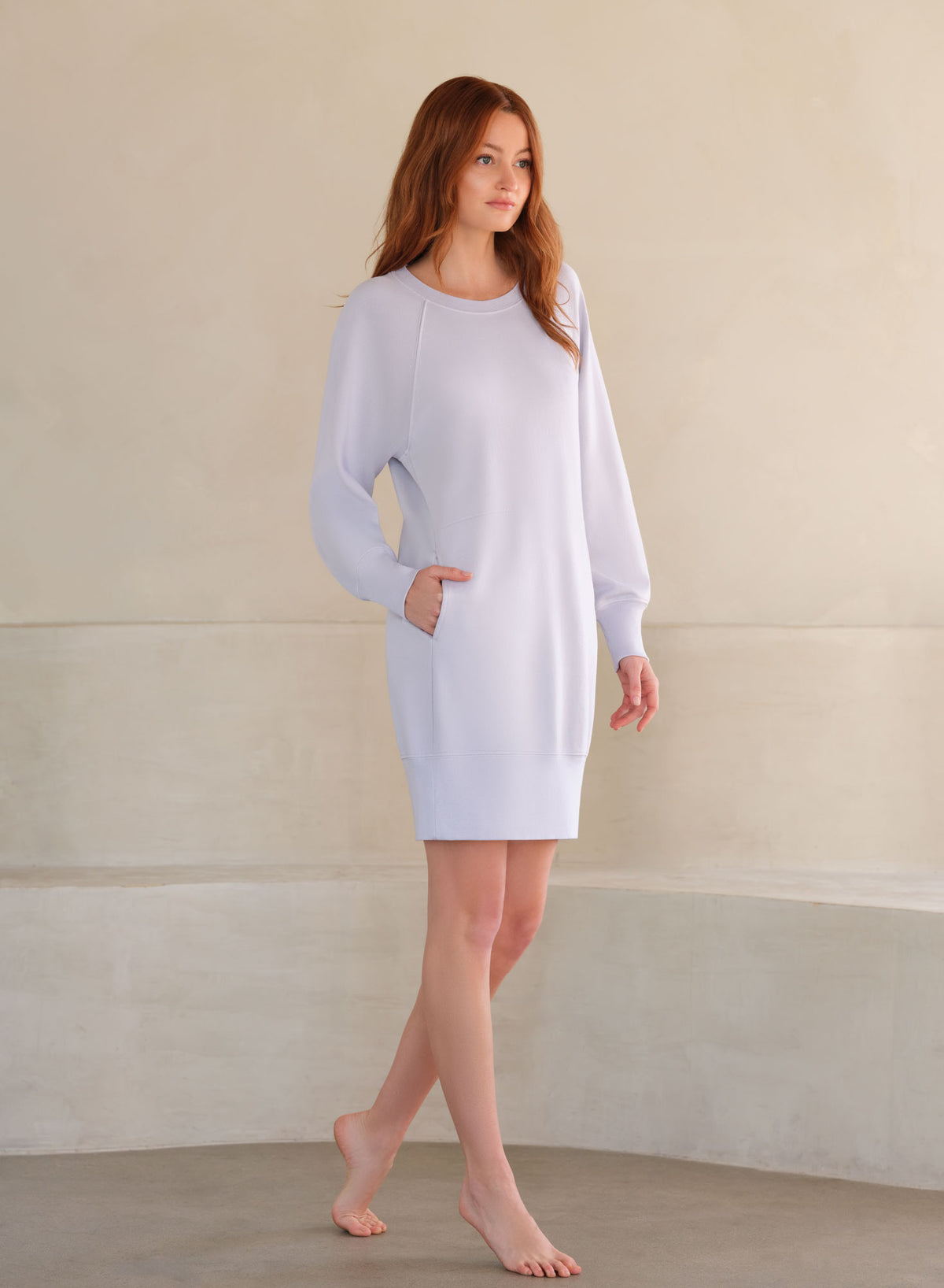 MiniLux Pocket Dress | Pearl Fog