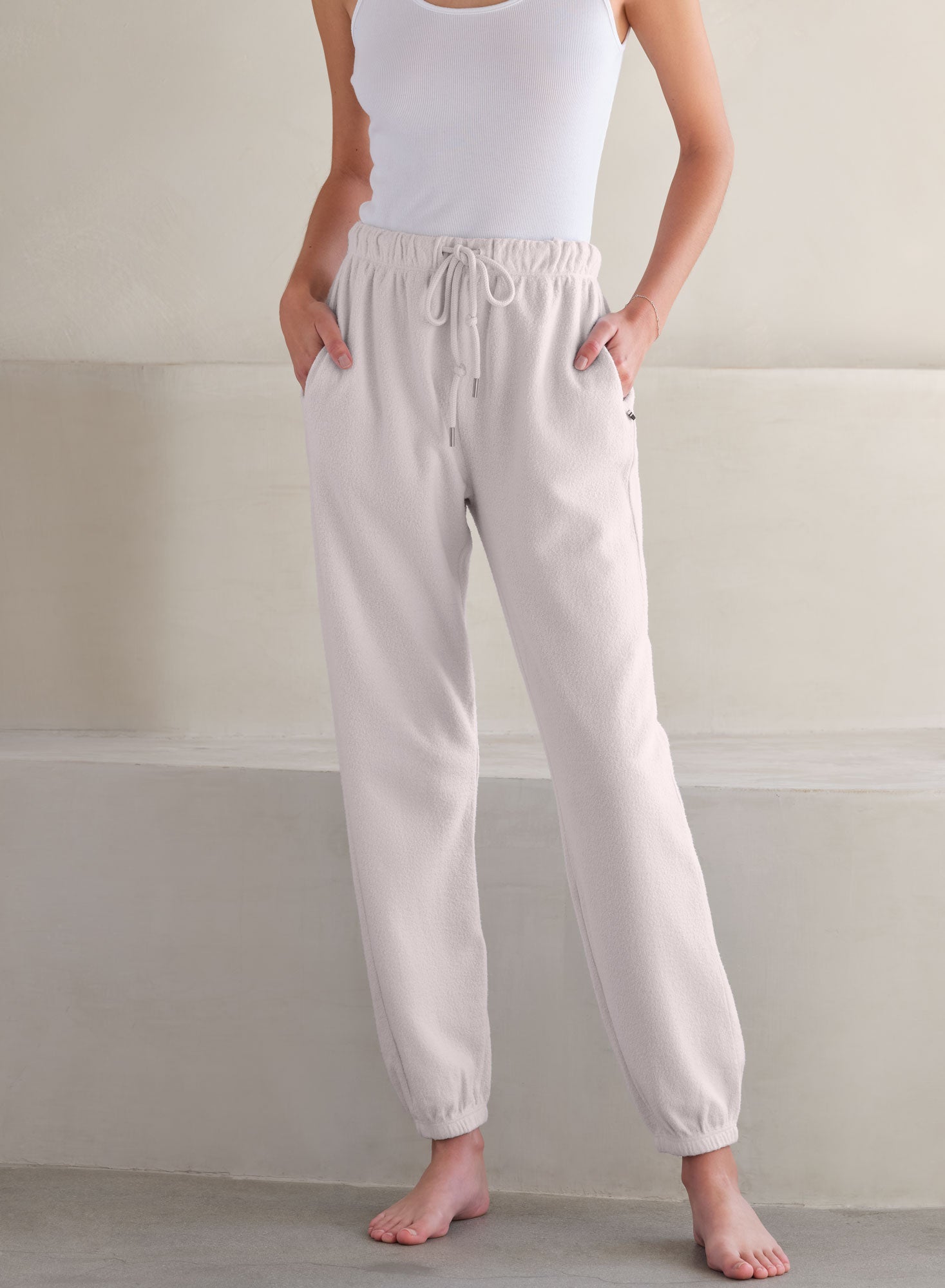 MiniLux Brushed Vintage Jogger | Creme | Myles Price