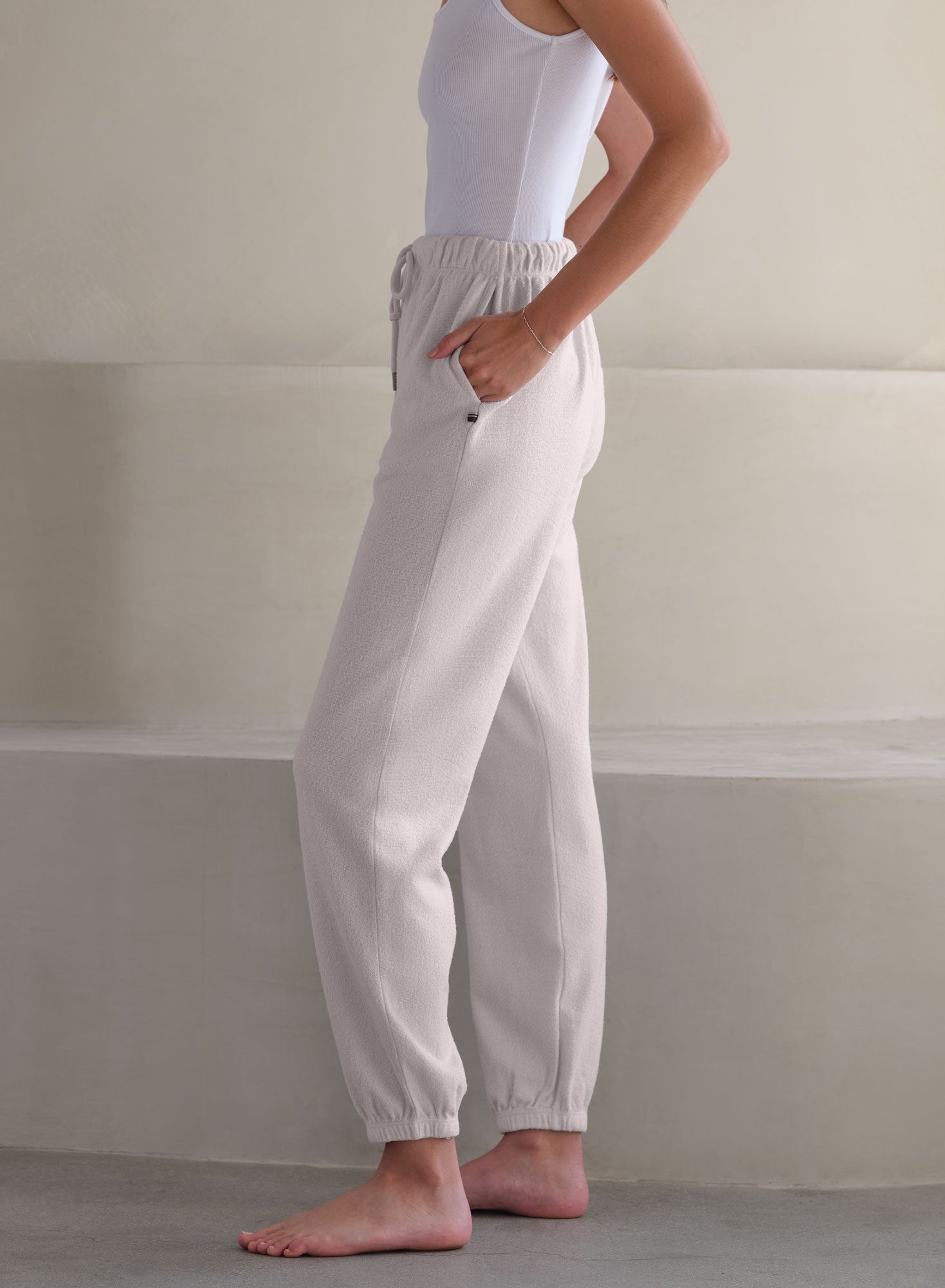 MiniLux Brushed Vintage Jogger | Creme