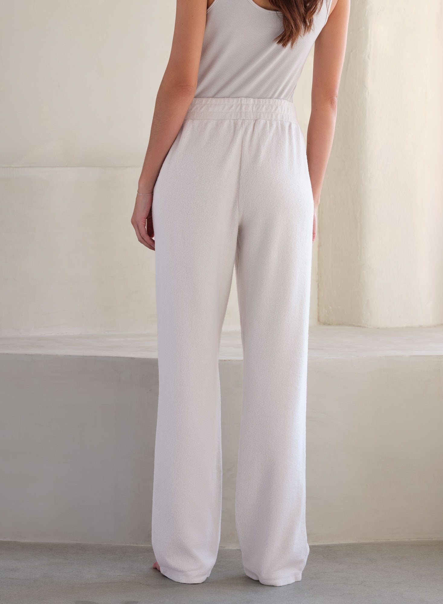 MiniLux Brushed Pintuck Pant | Creme