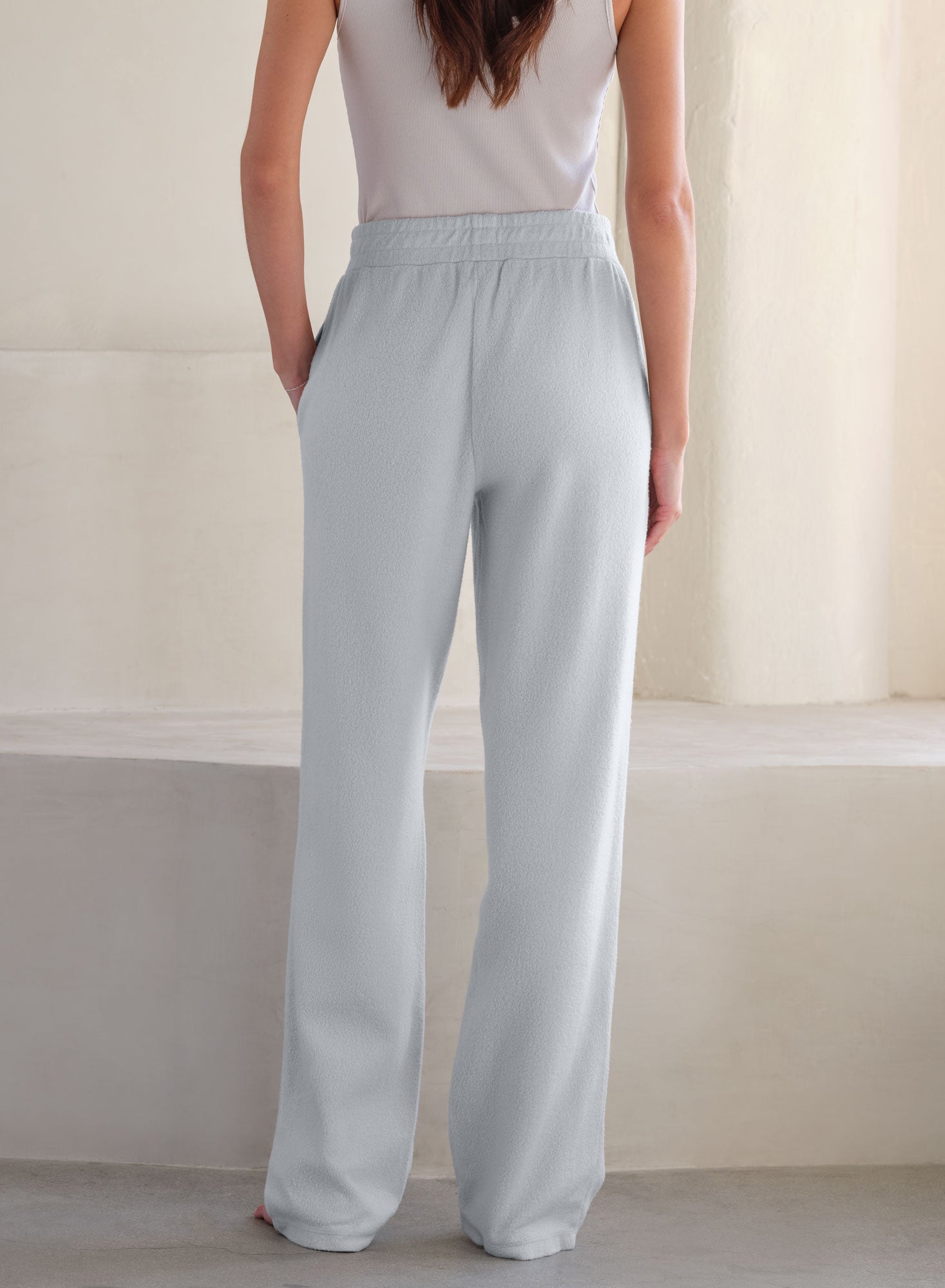 MiniLux Brushed Pintuck Pant | Pearl Fog