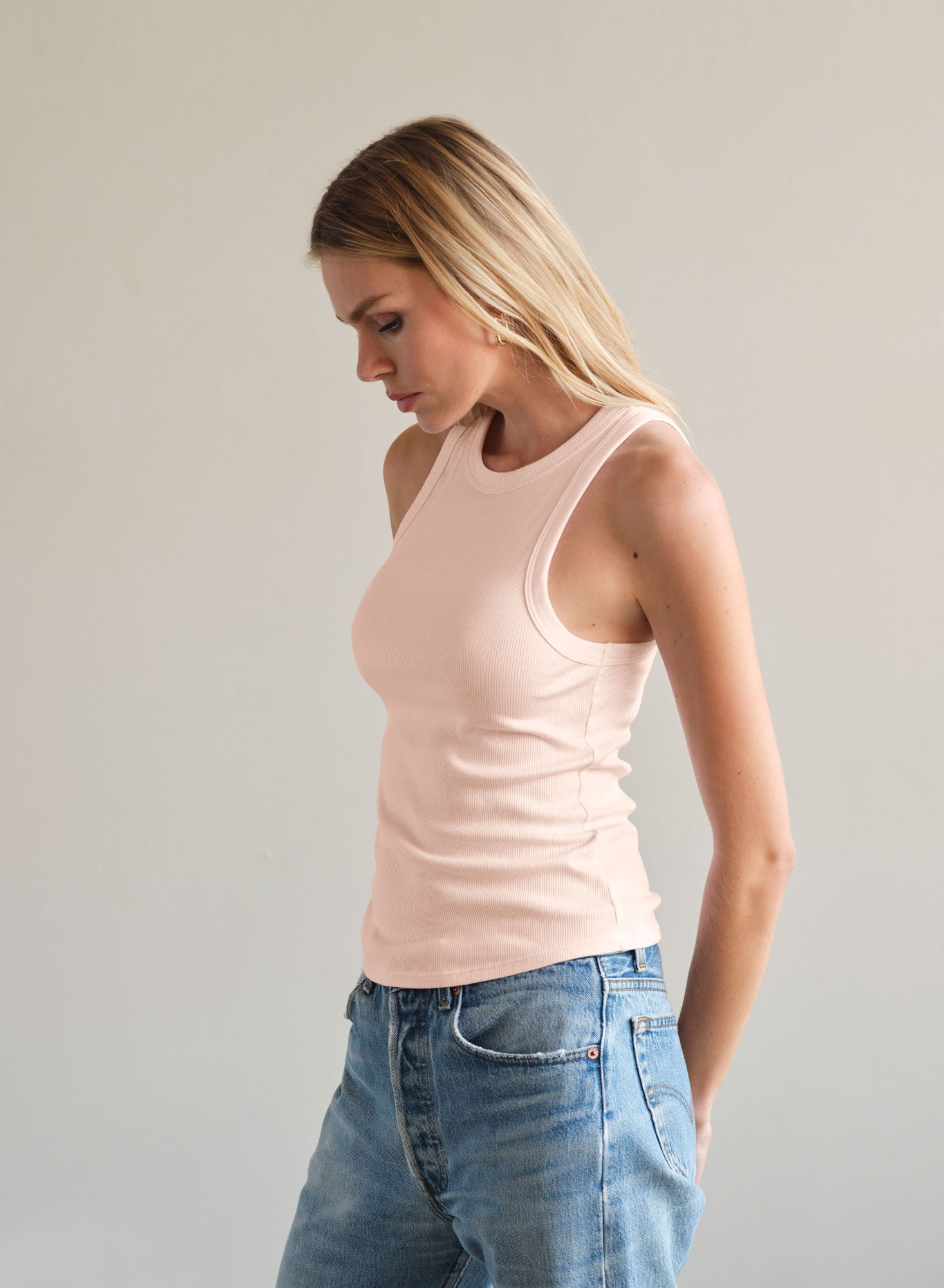 MiniRib Racer Tank | Rosewater